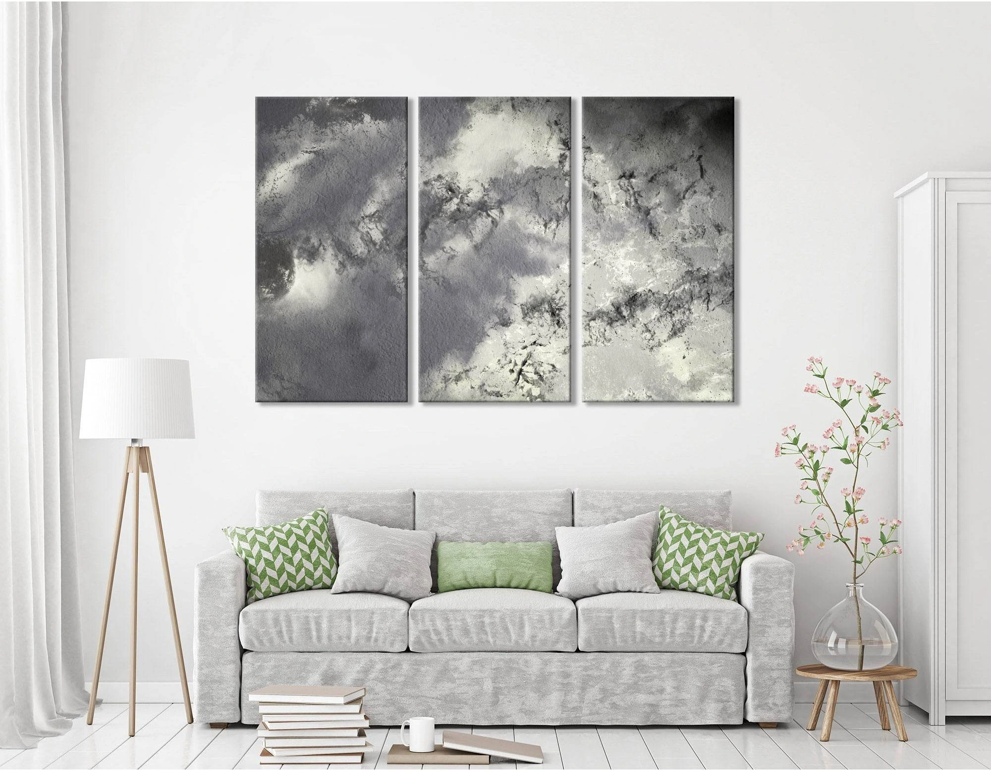 Rainy Sky Abstract №04368 Ready to Hang Canvas Print - Zellart Canvas Prints ALL_Products