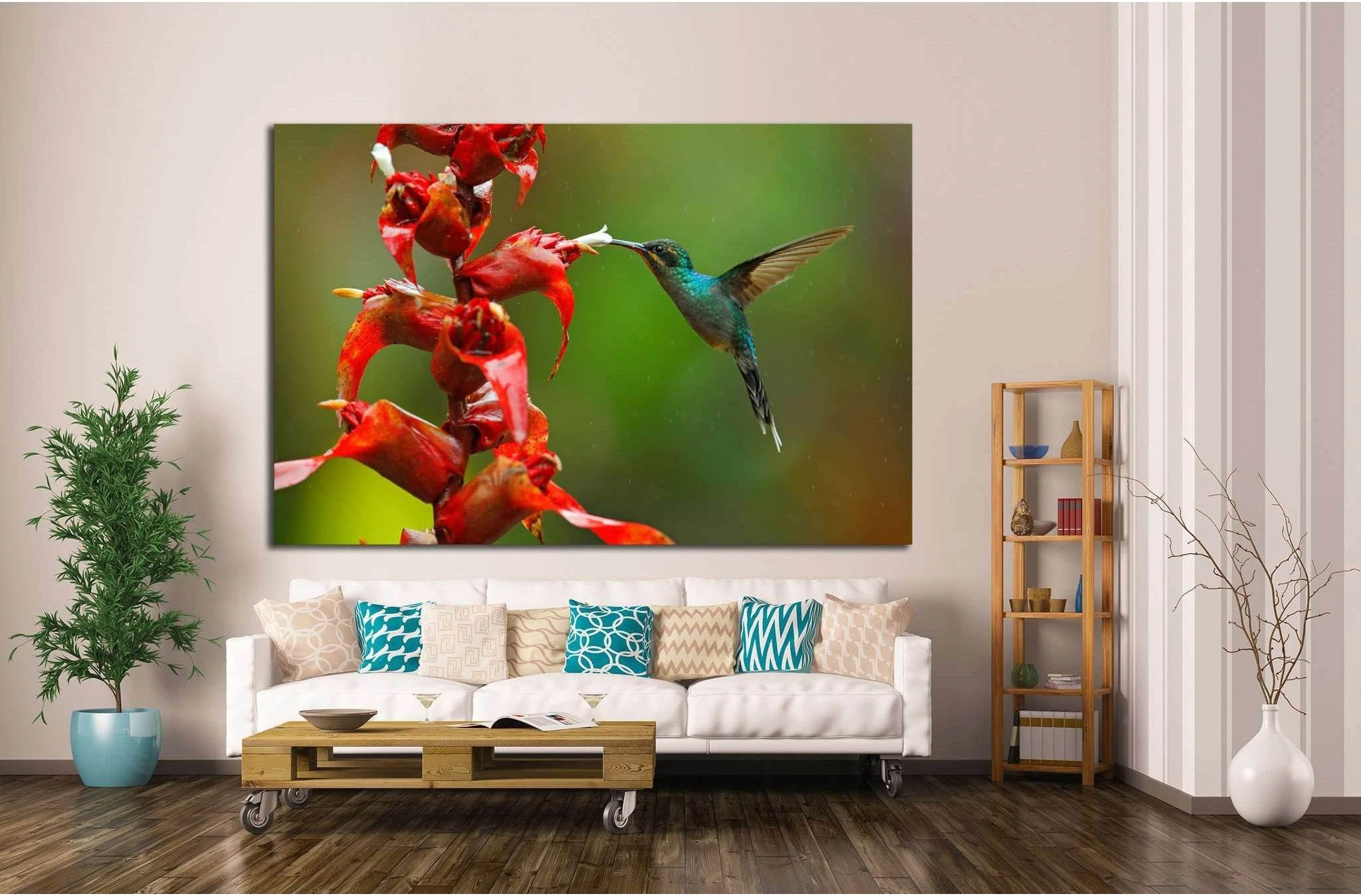 Rare hummingbird from Costa Rica №1445 Ready to Hang Canvas Print - Zellart Canvas Prints ALL_Products, s-1445