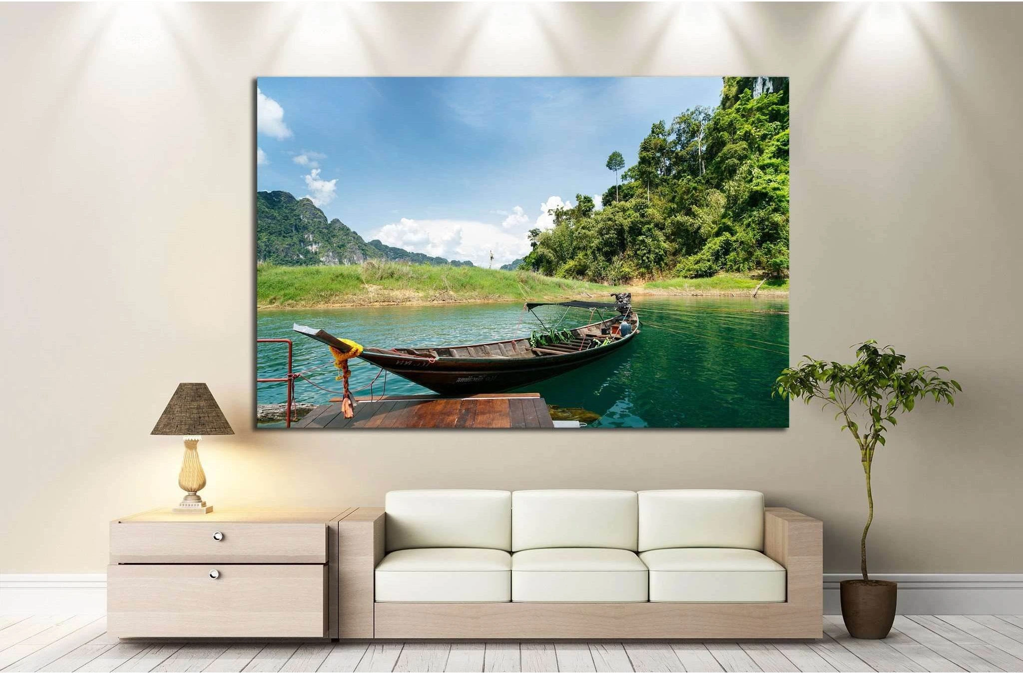 Ratchaprapa Dam, thailand №875 Ready to Hang Canvas Print - Zellart Canvas Prints ALL_Products, s-875