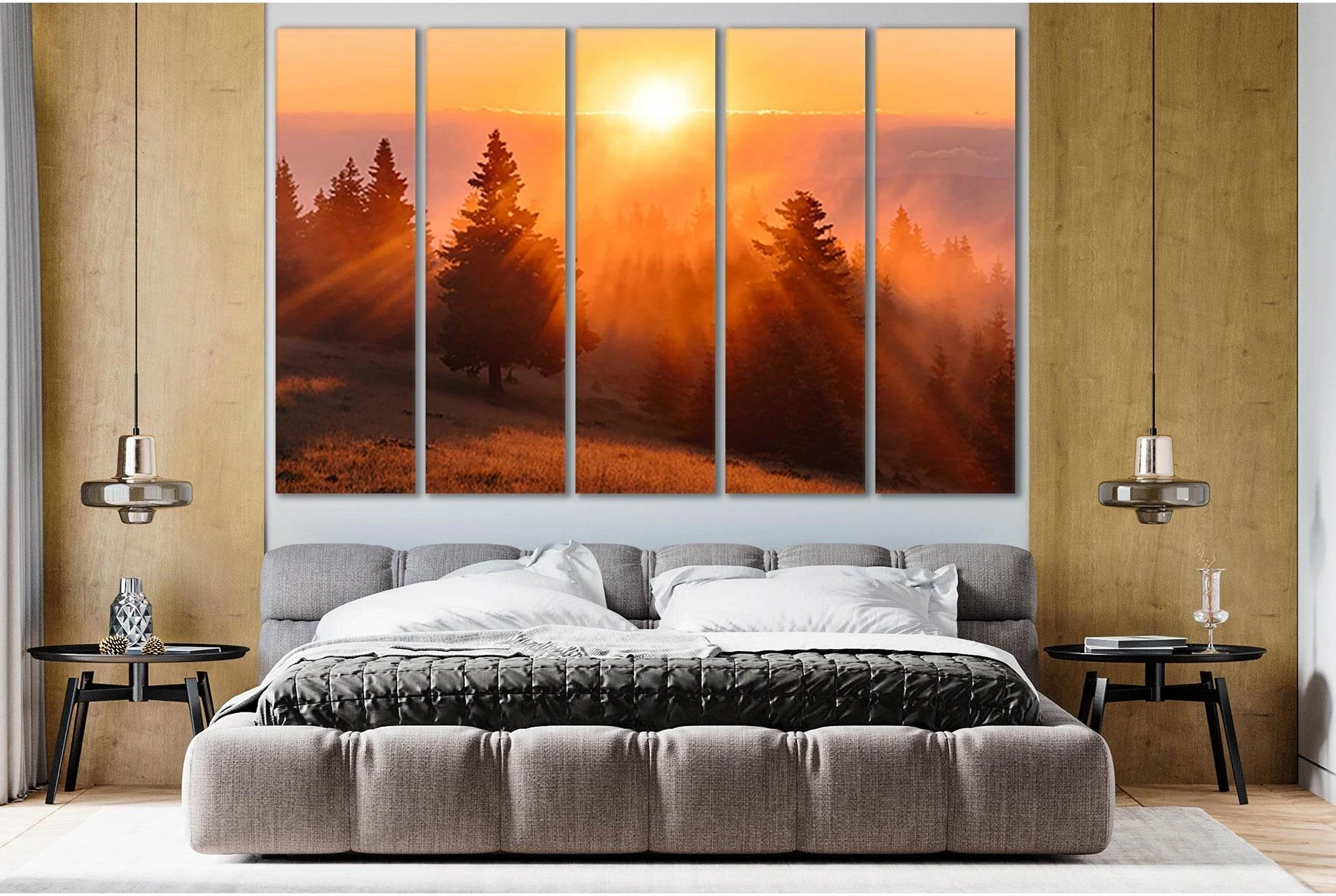 Rays Of Morning №SL264 Ready to Hang Canvas Print - Zellart Canvas Prints 0new, ALL_Products, SUNRISE & SUNSET WALL ART