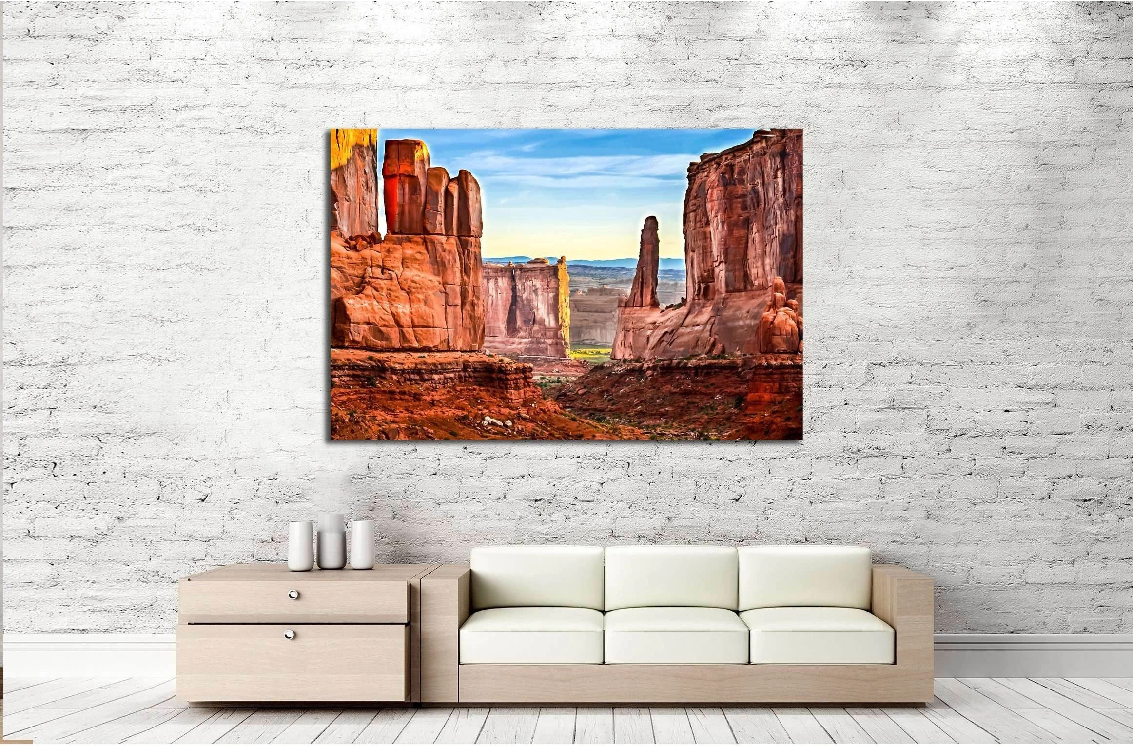 Red rock canyon mountain landscape. Grand Canyon landscape №2902 Ready to Hang Canvas Print - Zellart Canvas Prints ALL_Products, s-2902