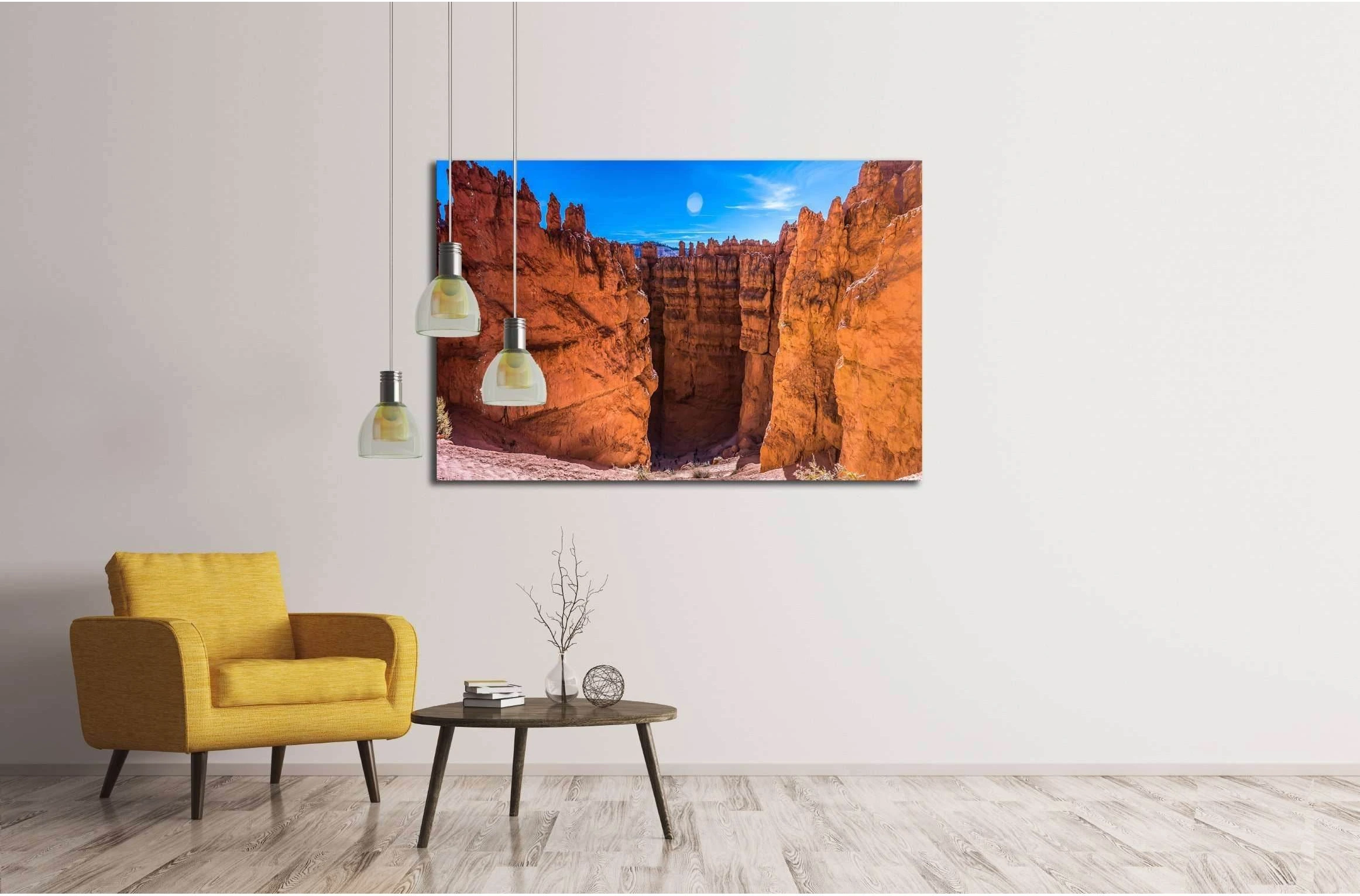 Red rock canyon. Mountain pass landscape №2822 Ready to Hang Canvas Print - Zellart Canvas Prints ALL_Products, s-2822