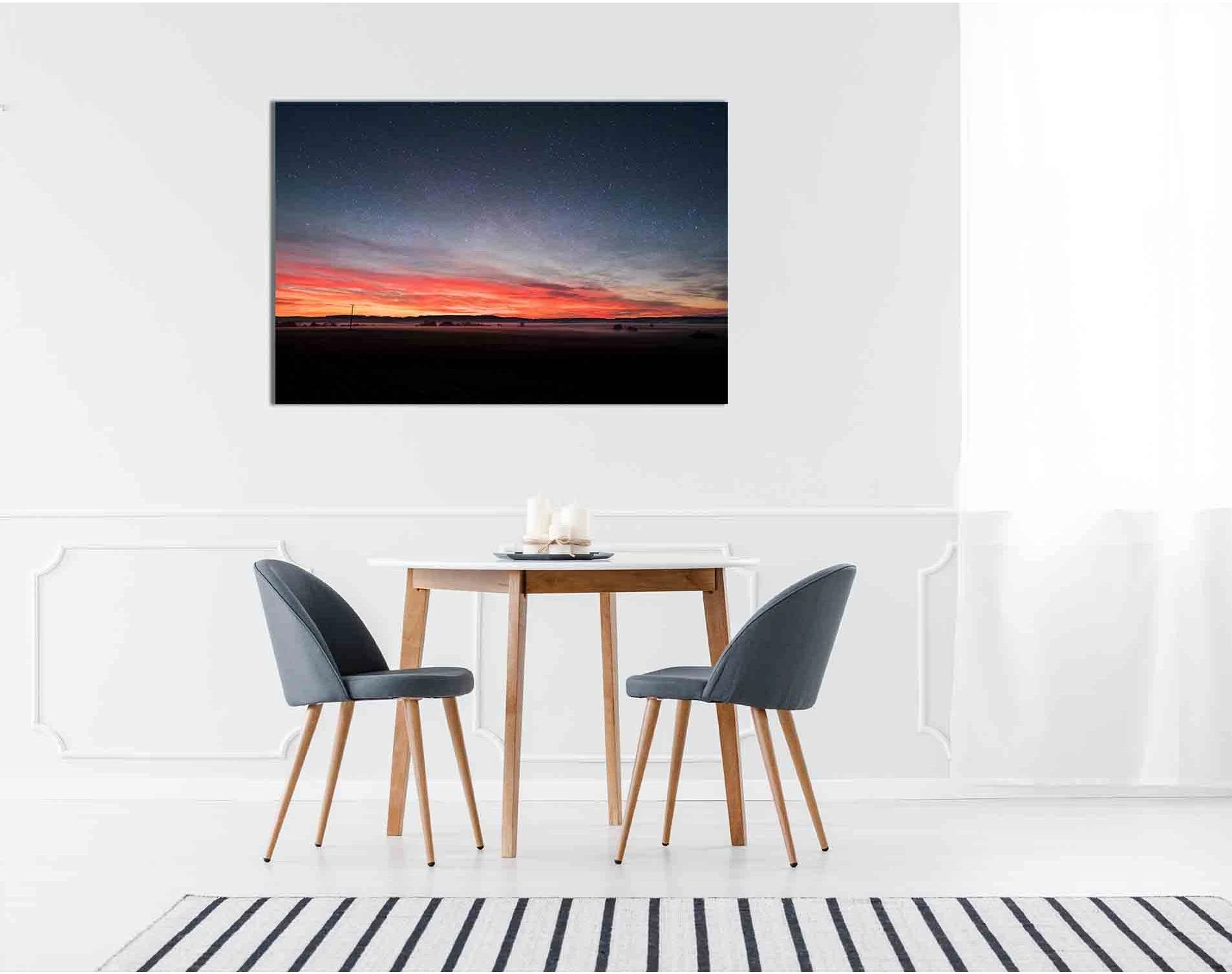 Red sky at dawn №D1815 Ready to Hang Canvas Print - Zellart Canvas Prints 0new, ALL_Products, Sunrise & sunset wall art