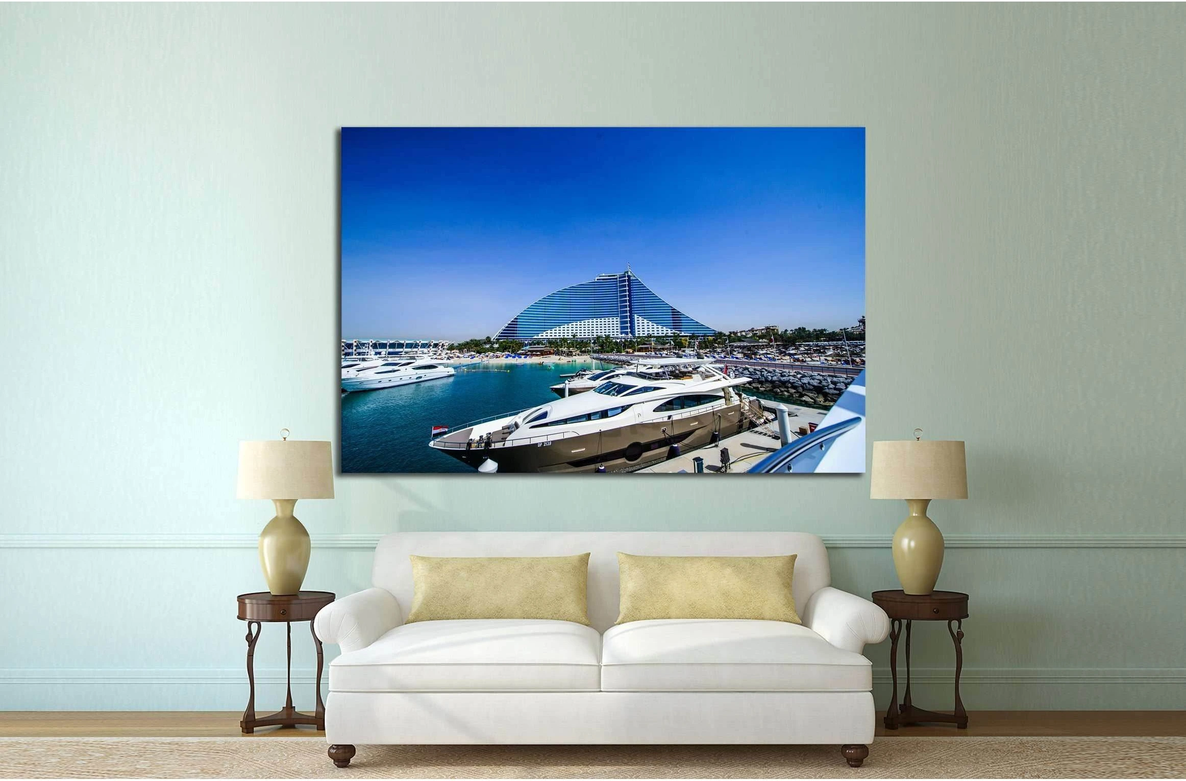 remains one of the best recognizable landmarks of Dubai, UAE №2644 Ready to Hang Canvas Print - Zellart Canvas Prints ALL_Products, s-2644