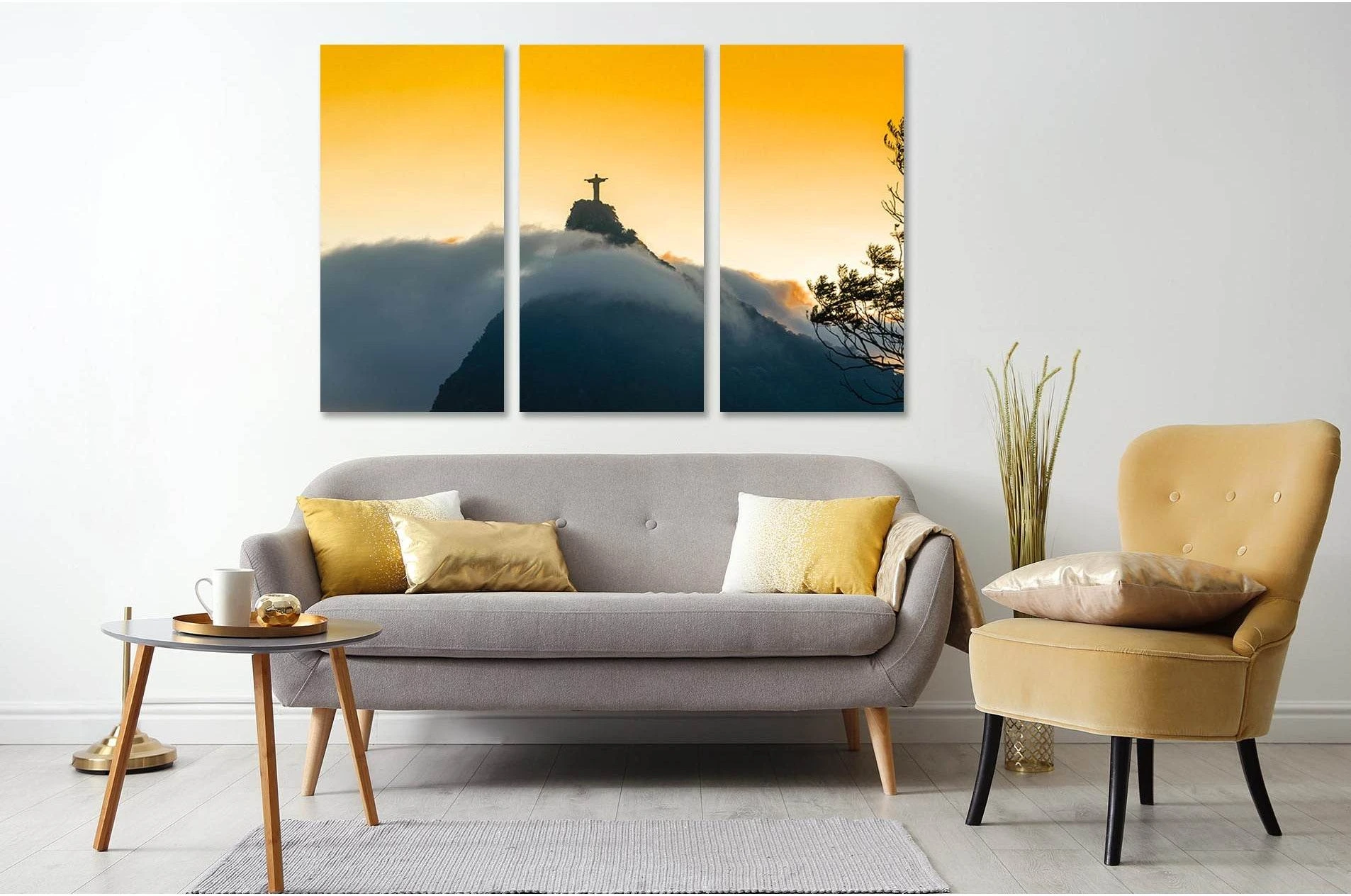 Rio de Janeiro at sunrise №D1836 Ready to Hang Canvas Print - Zellart Canvas Prints 0new, ALL_Products, Sunrise & sunset wall art