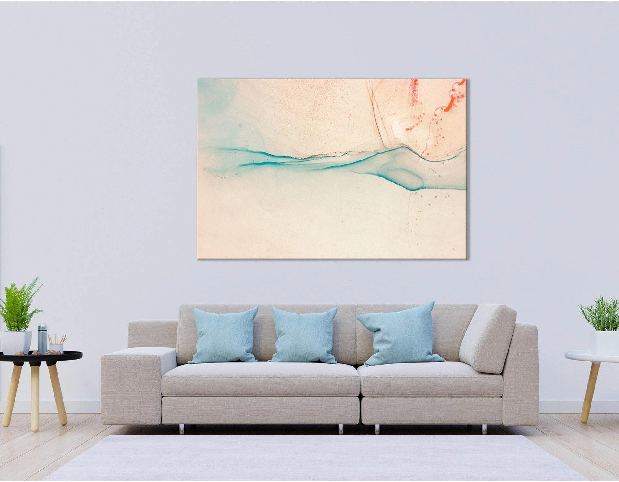 Ripples Of Agate Abstract №04295 Ready to Hang Canvas Print - Zellart Canvas Prints ALL_Products