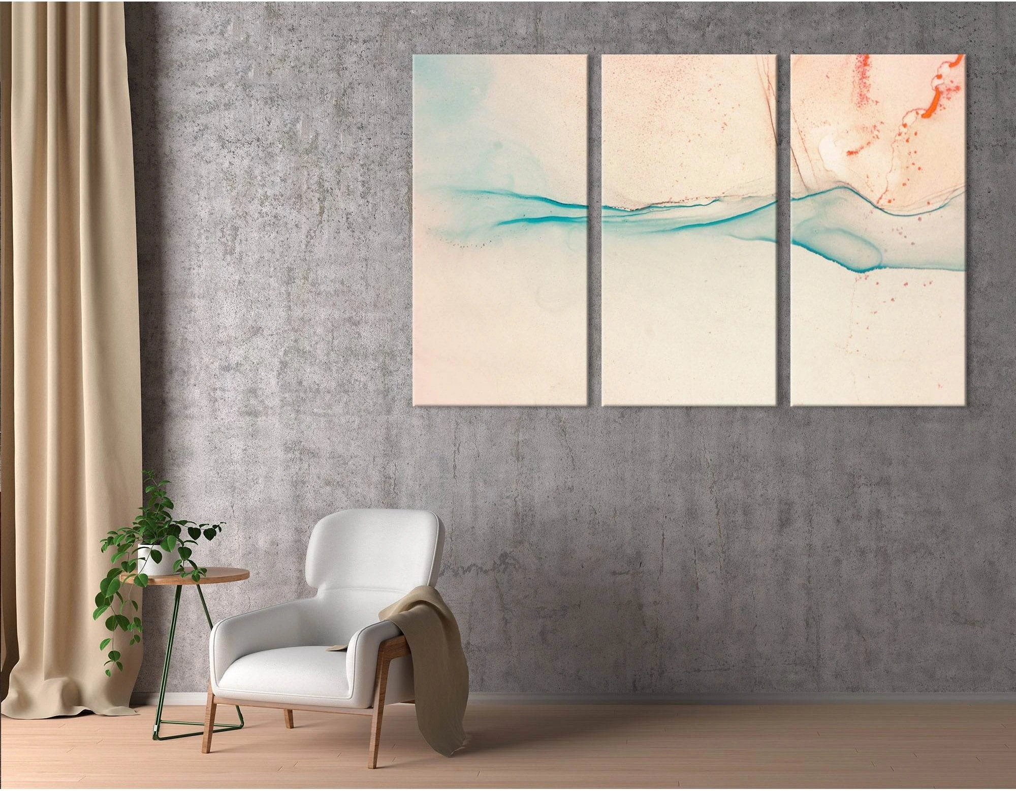 Ripples Of Agate Abstract №04295 Ready to Hang Canvas Print - Zellart Canvas Prints ALL_Products