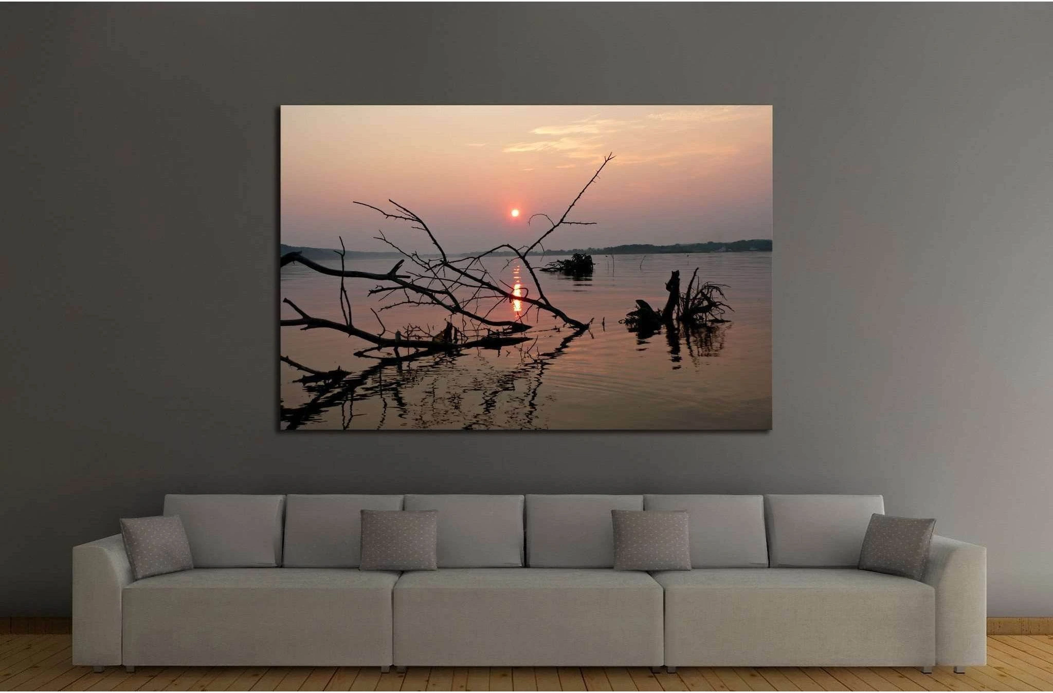 river №1956 Ready to Hang Canvas Print - Zellart Canvas Prints ALL_Products, s-1956