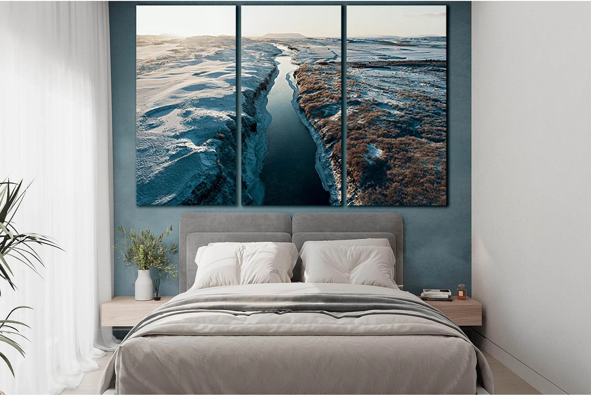 River In Iceland №SL1313 Ready to Hang Canvas Print - Zellart Canvas Prints 0new, ALL_Products, Glacials