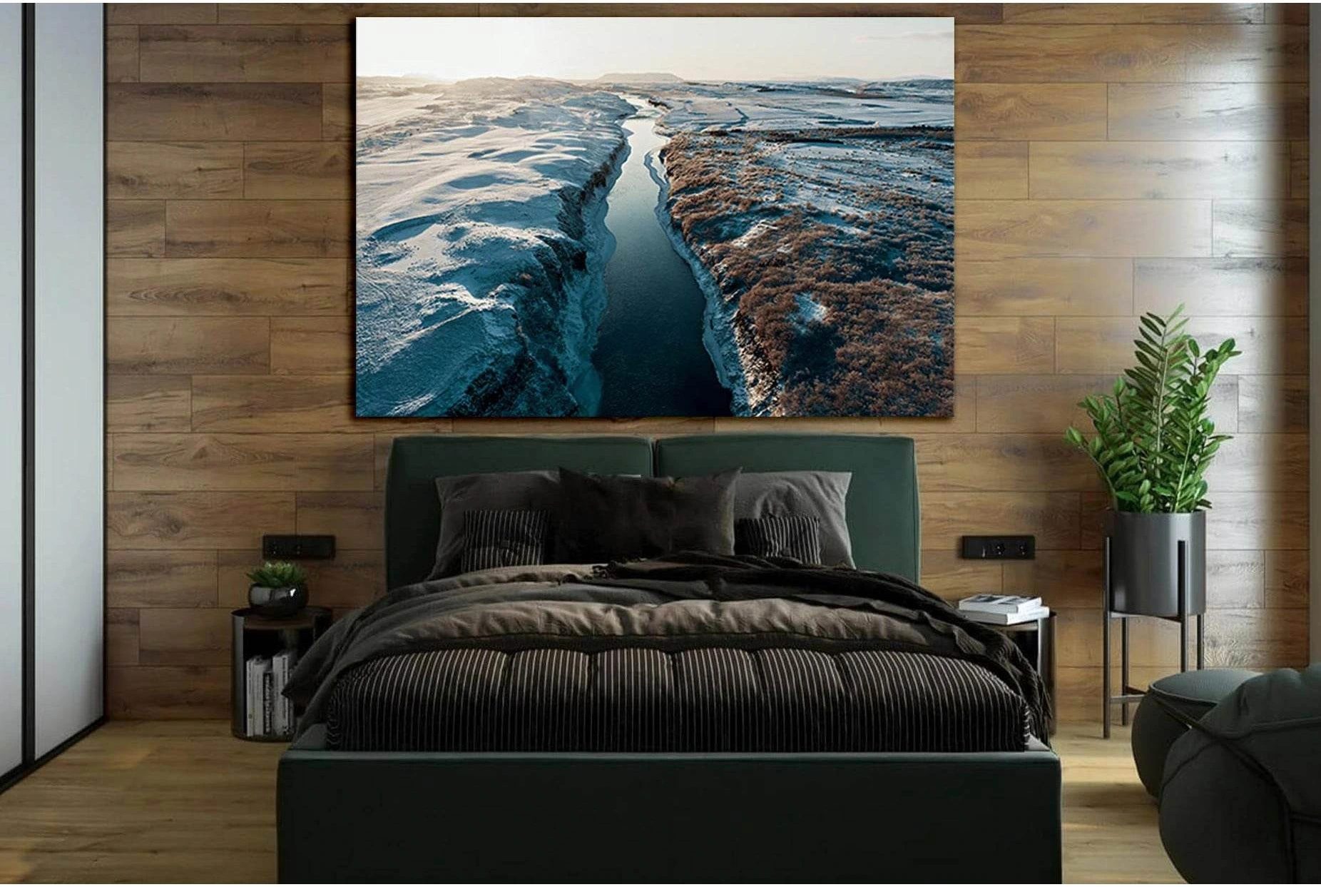 River In Iceland №SL1313 Ready to Hang Canvas Print - Zellart Canvas Prints 0new, ALL_Products, Glacials