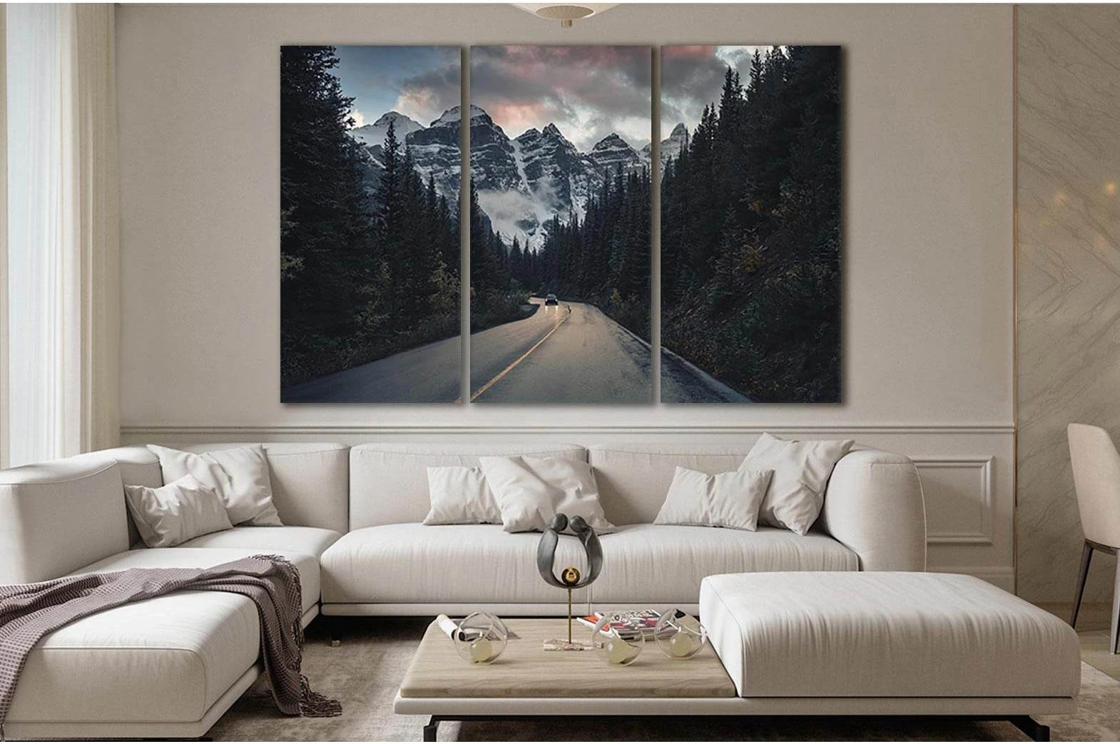 Road Trip With Rocky Mountains №Sl35 Ready to Hang Canvas Print - Zellart Canvas Prints 0new, ALL_Products, Nature & Landscapes Canvas Print