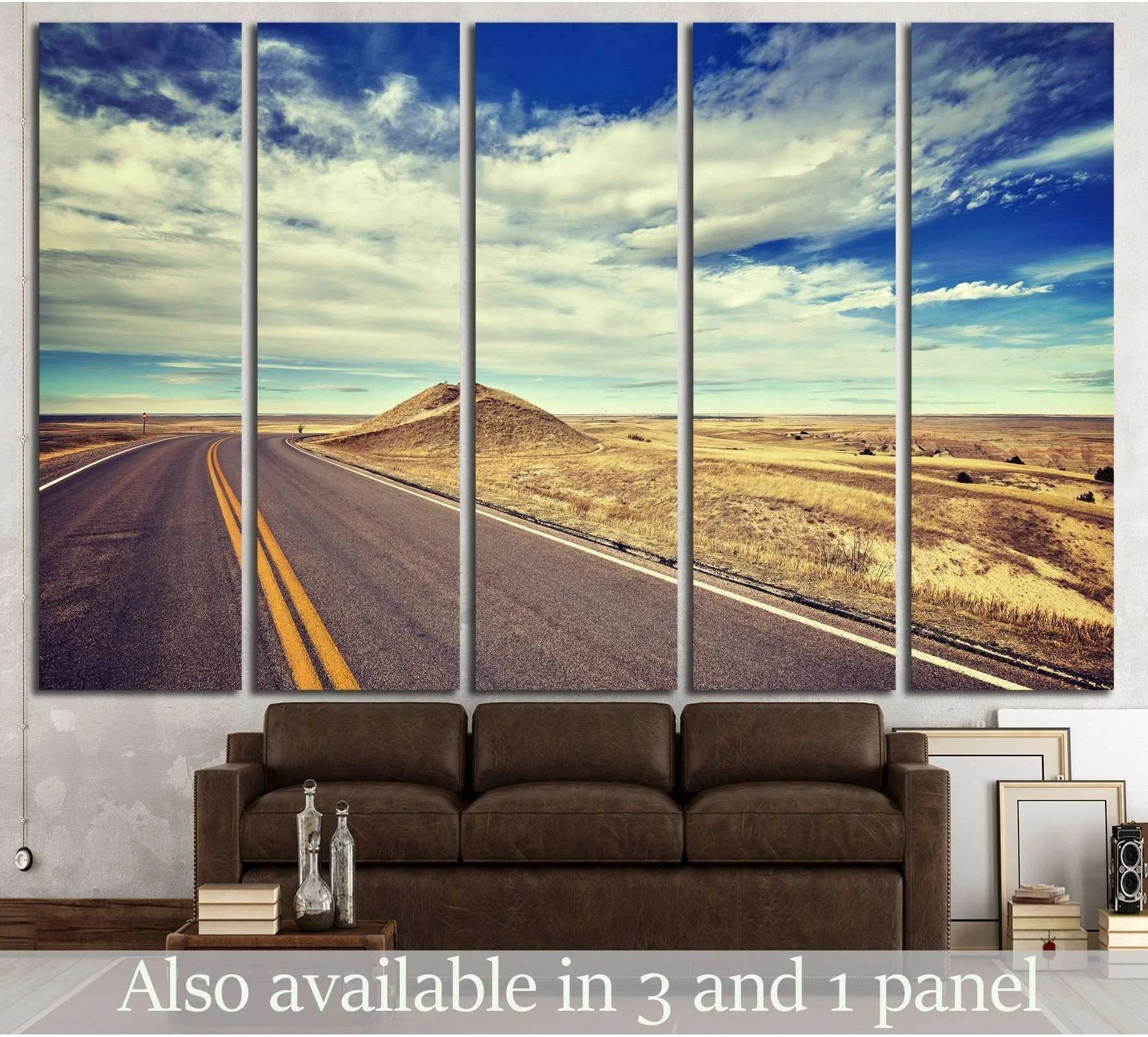 road, USA №868 Ready to Hang Canvas Print - Zellart Canvas Prints ALL_Products, s-868