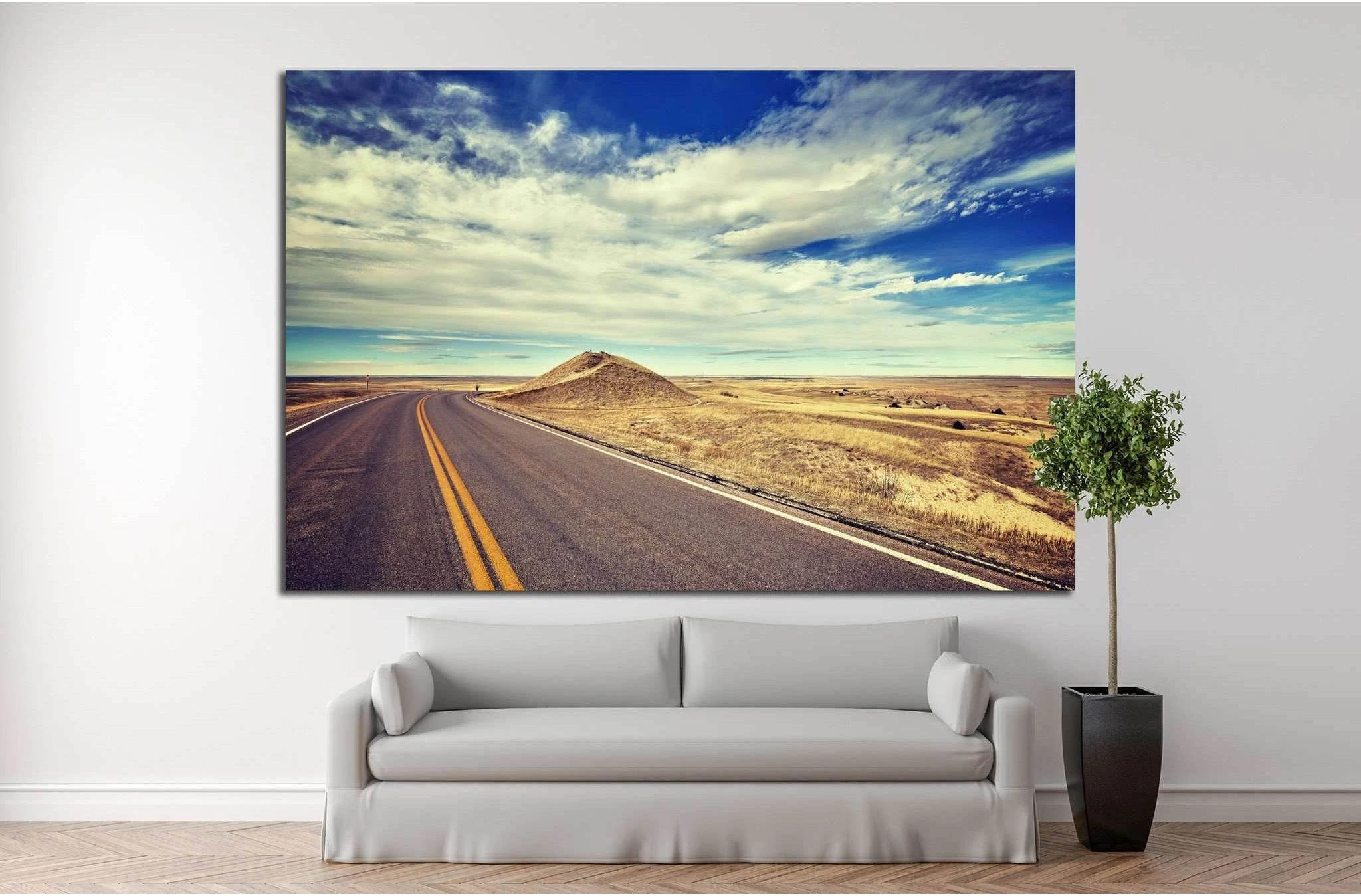 road, USA №868 Ready to Hang Canvas Print - Zellart Canvas Prints ALL_Products, s-868