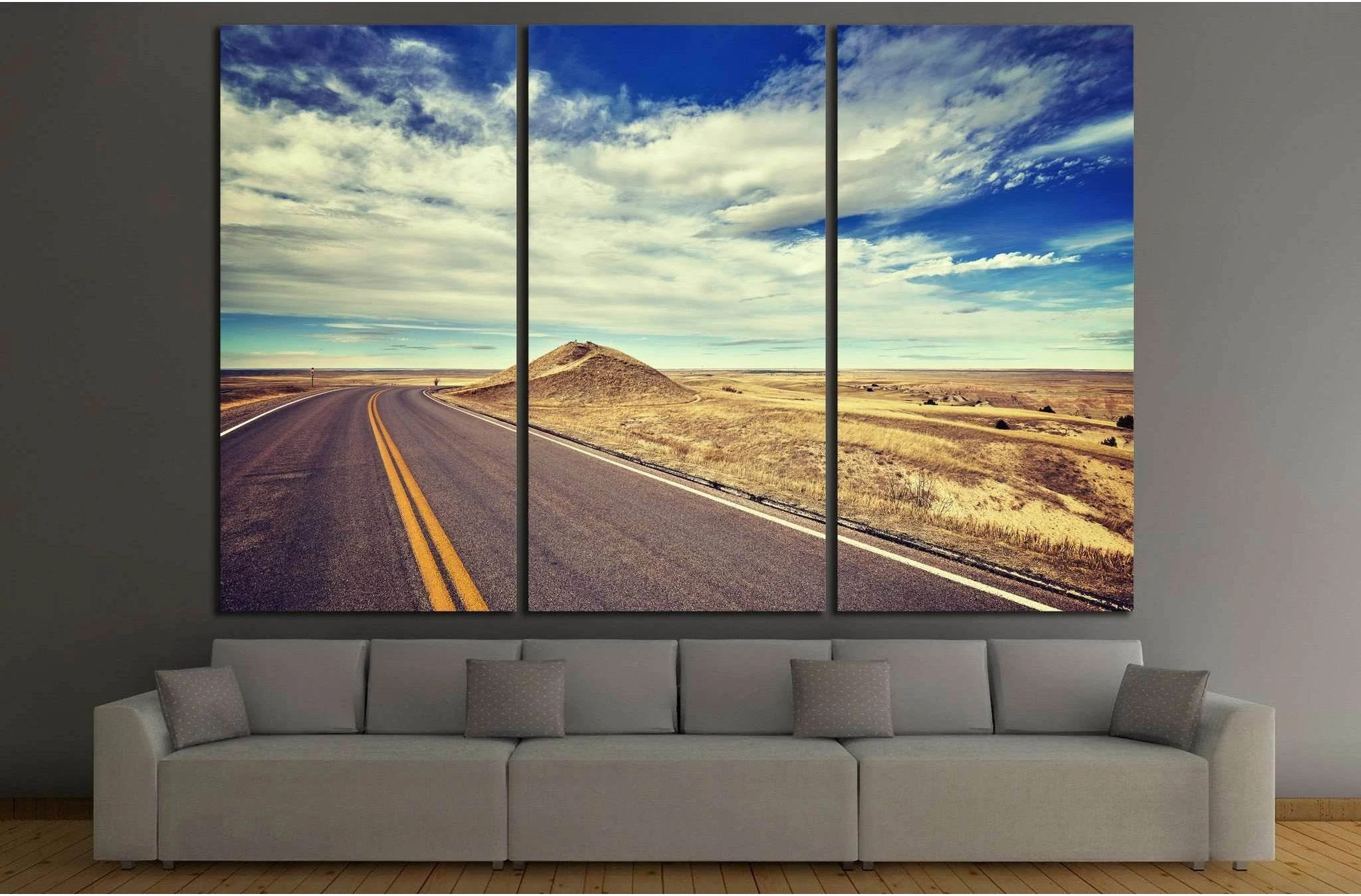 road, USA №868 Ready to Hang Canvas Print - Zellart Canvas Prints ALL_Products, s-868