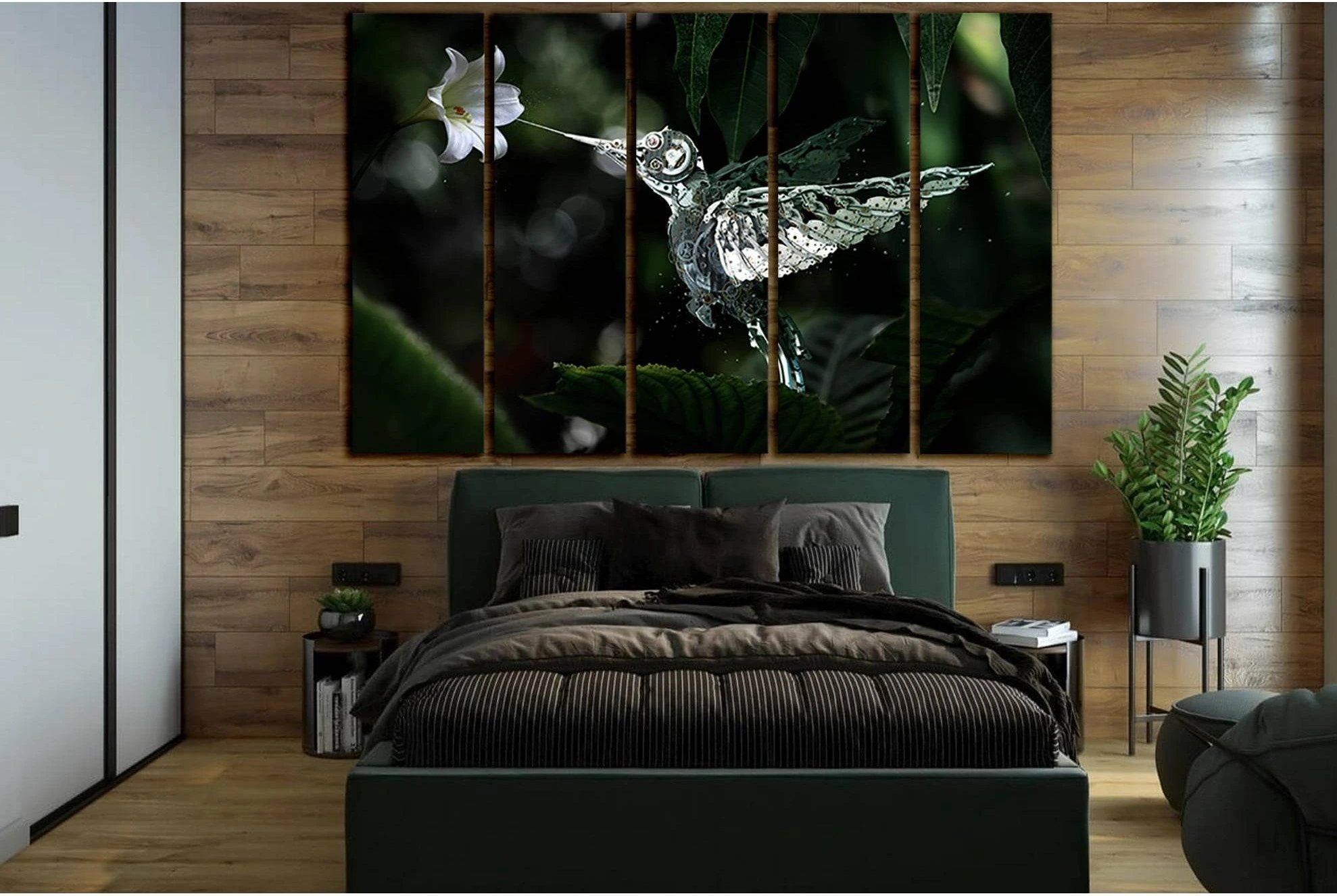 Robot Calibri №SL1292 Ready to Hang Canvas Print - Zellart Canvas Prints 0new, ALL_Products, Fantasy And Sci Fi Wall Art