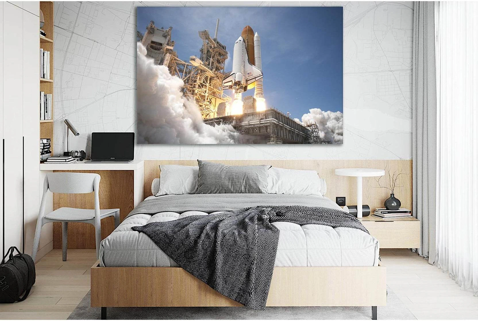 Rocket Engines Power №SL777 Ready to Hang Canvas Print - Zellart Canvas Prints 0new, ALL_Products, Engine, Engines Wall Art