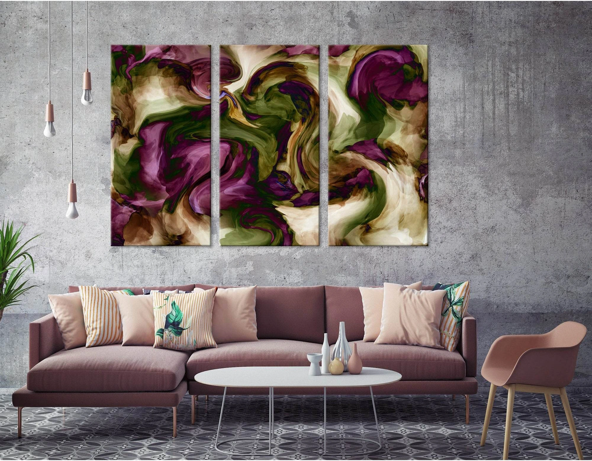 Rose Buds Abstract №04332 Ready to Hang Canvas Print - Zellart Canvas Prints ALL_Products