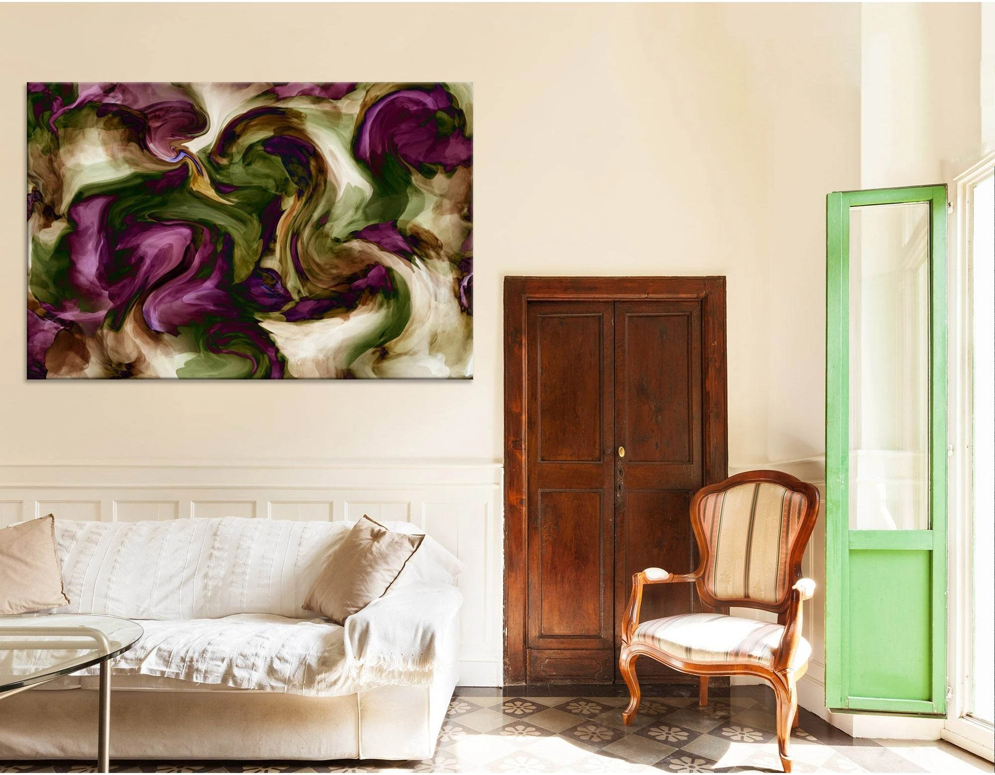 Rose Buds Abstract №04332 Ready to Hang Canvas Print - Zellart Canvas Prints ALL_Products