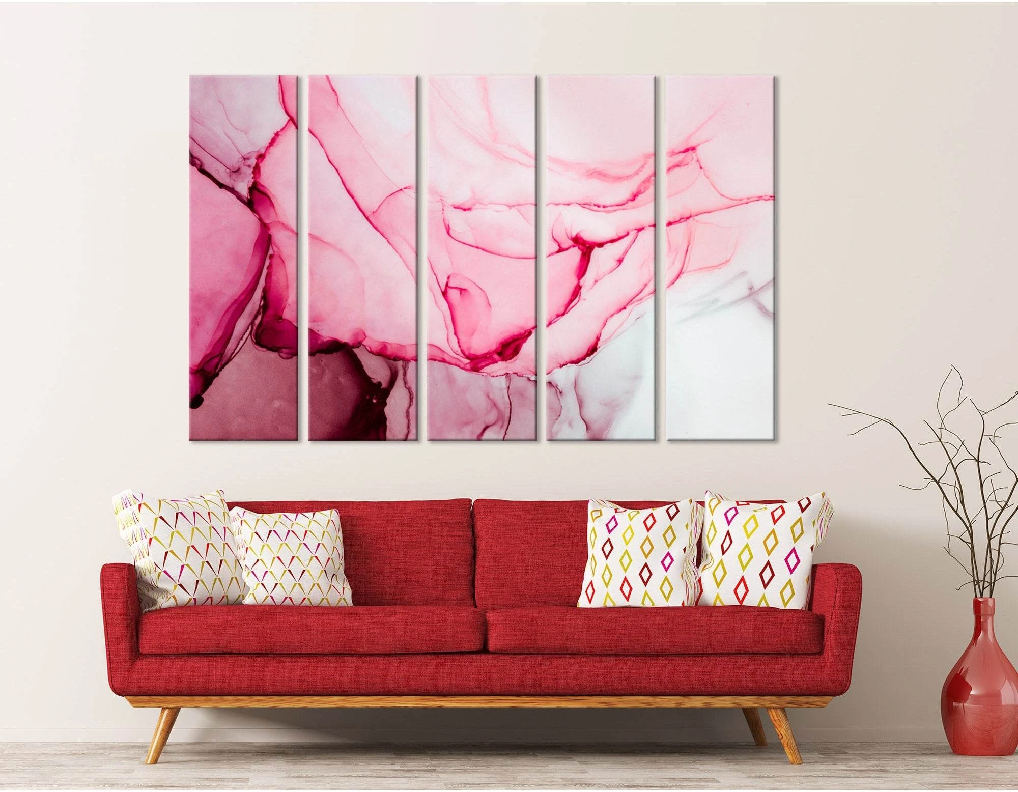 Rose Petals Abstract №04286 Ready to Hang Canvas Print - Zellart Canvas Prints ALL_Products