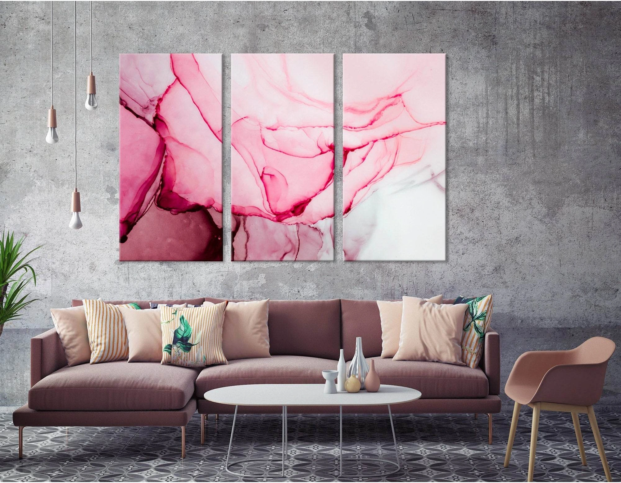 Rose Petals Abstract №04286 Ready to Hang Canvas Print - Zellart Canvas Prints ALL_Products