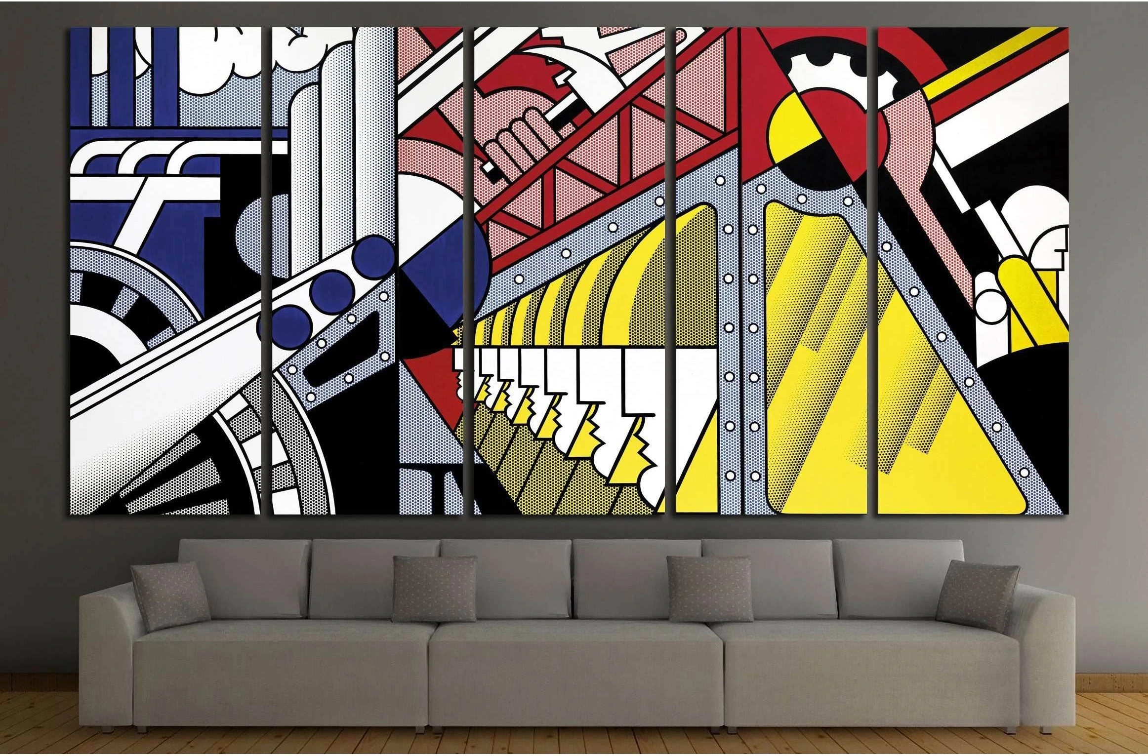 roy lichtenstein study for preparedness №3289 Ready to Hang Canvas Print - Zellart Canvas Prints ALL_Products, s-3289