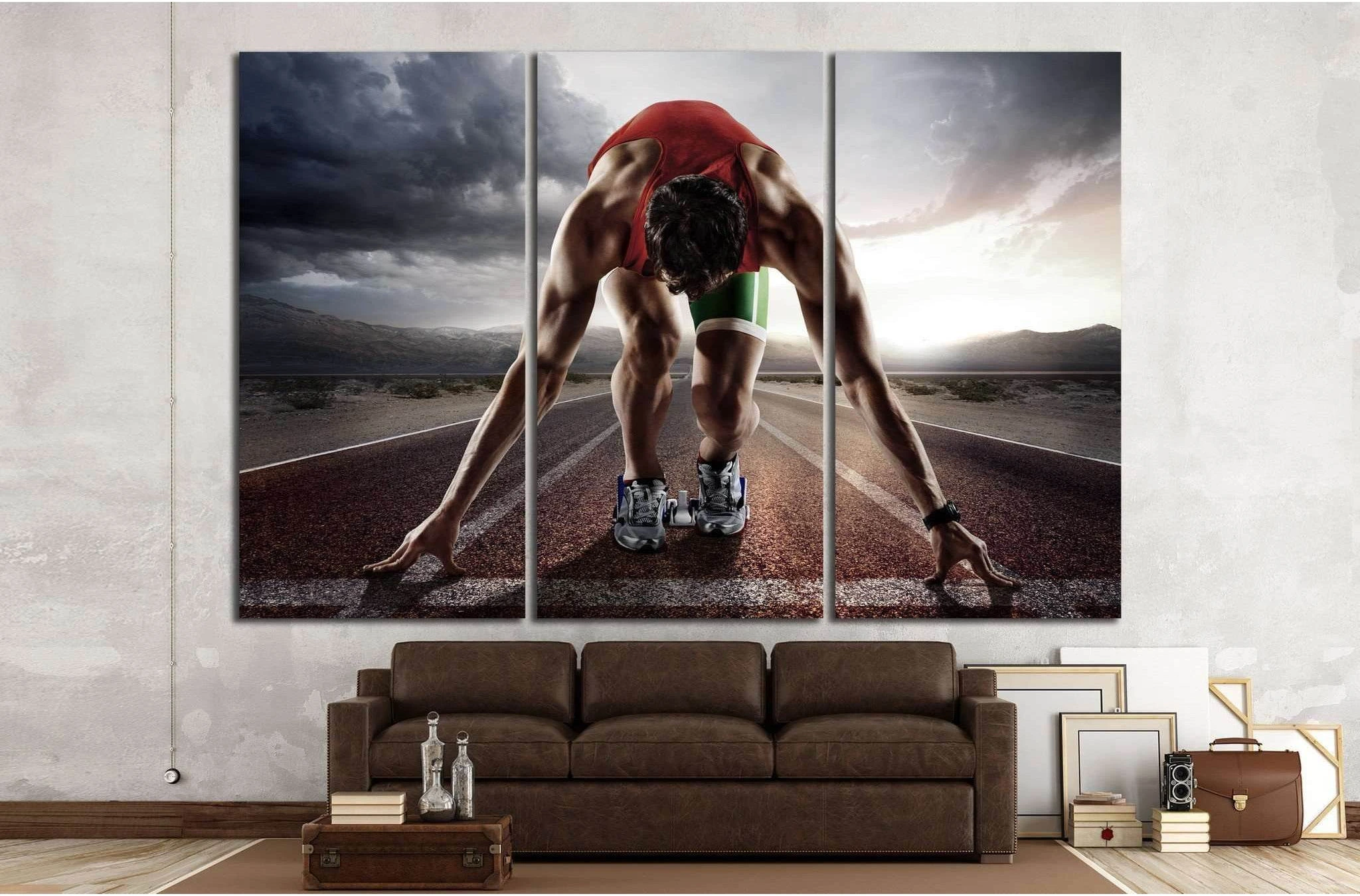 Runner №1376 Ready to Hang Canvas Print - Zellart Canvas Prints ALL_Products, s-1376