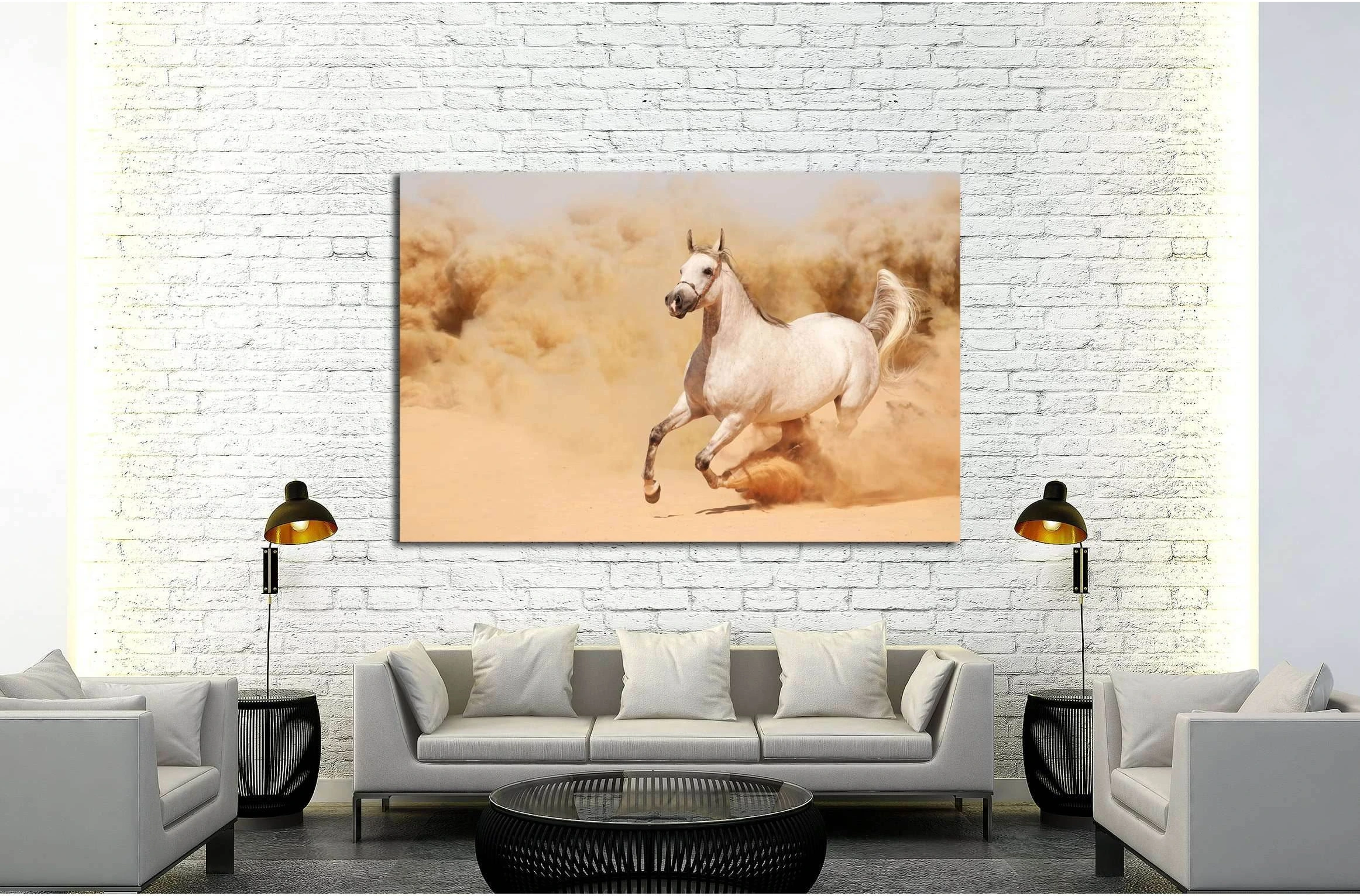Running horse canvas print №5006 - Zellart Canvas Prints ALL_Products, Horses, s-5006
