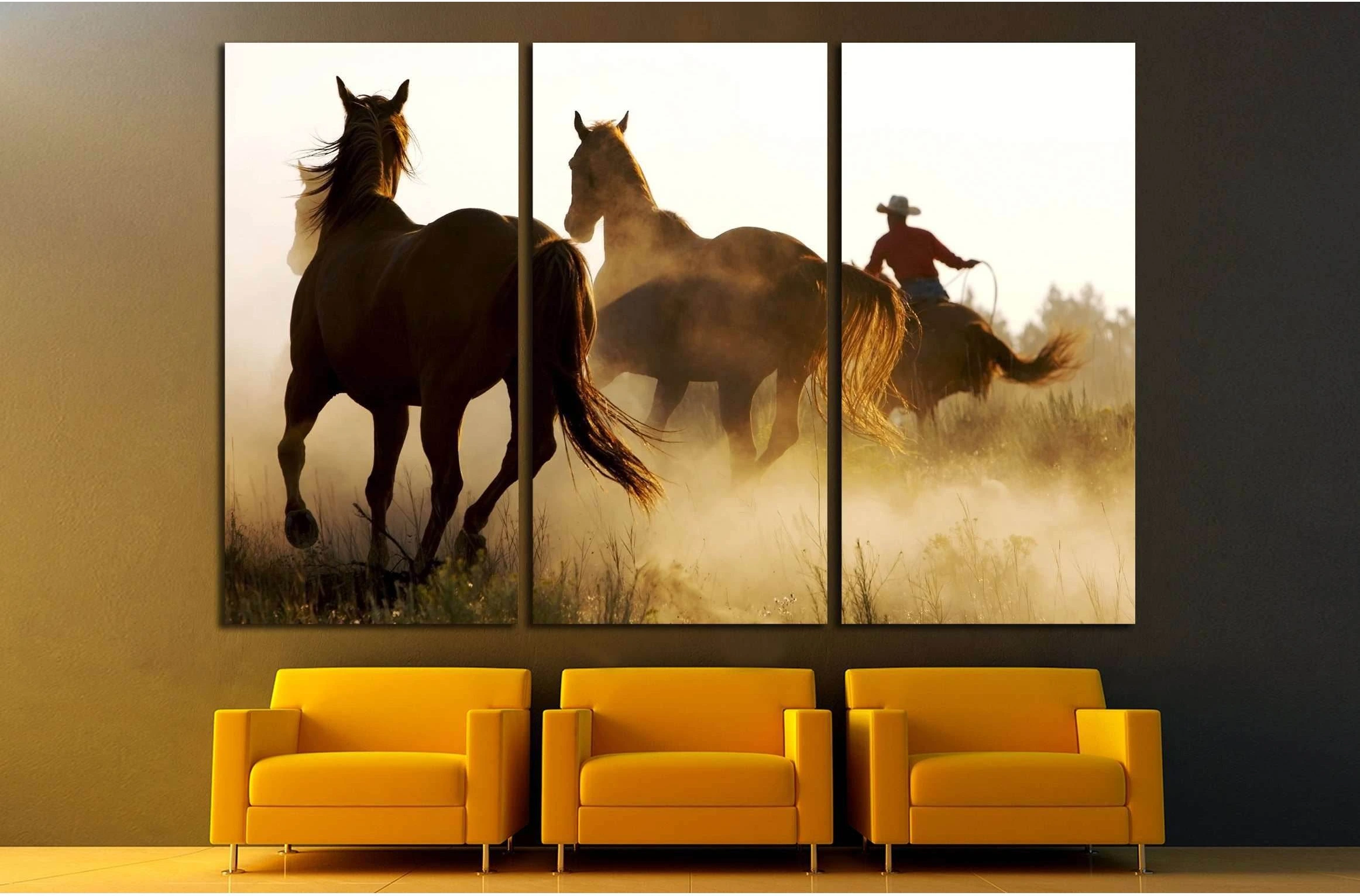 Running horses wall art №5004 - Zellart Canvas Prints ALL_Products, Horses, s-5004
