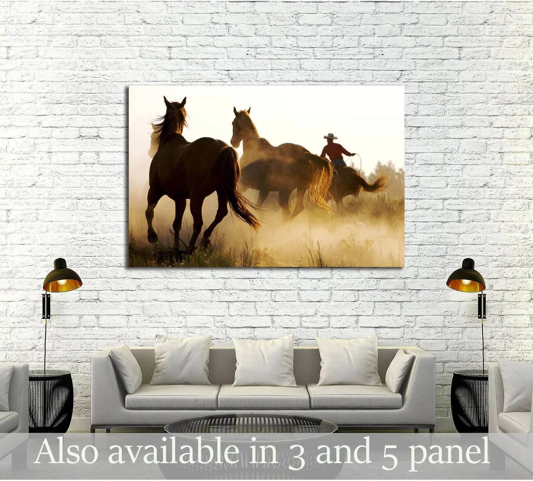 Running horses wall art №5004 - Zellart Canvas Prints ALL_Products, Horses, s-5004