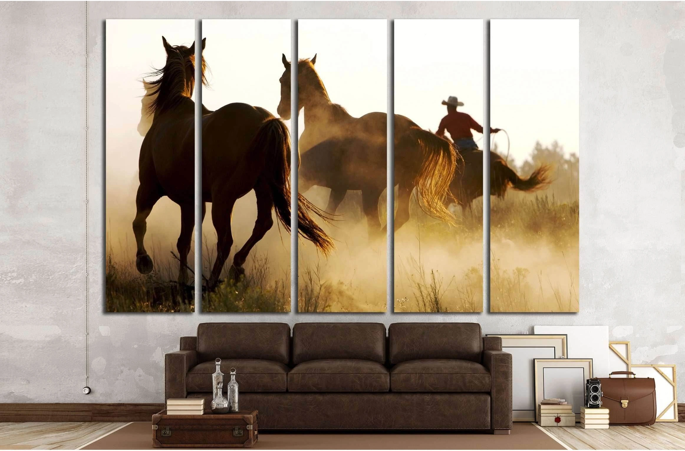Running horses wall art №5004 - Zellart Canvas Prints ALL_Products, Horses, s-5004