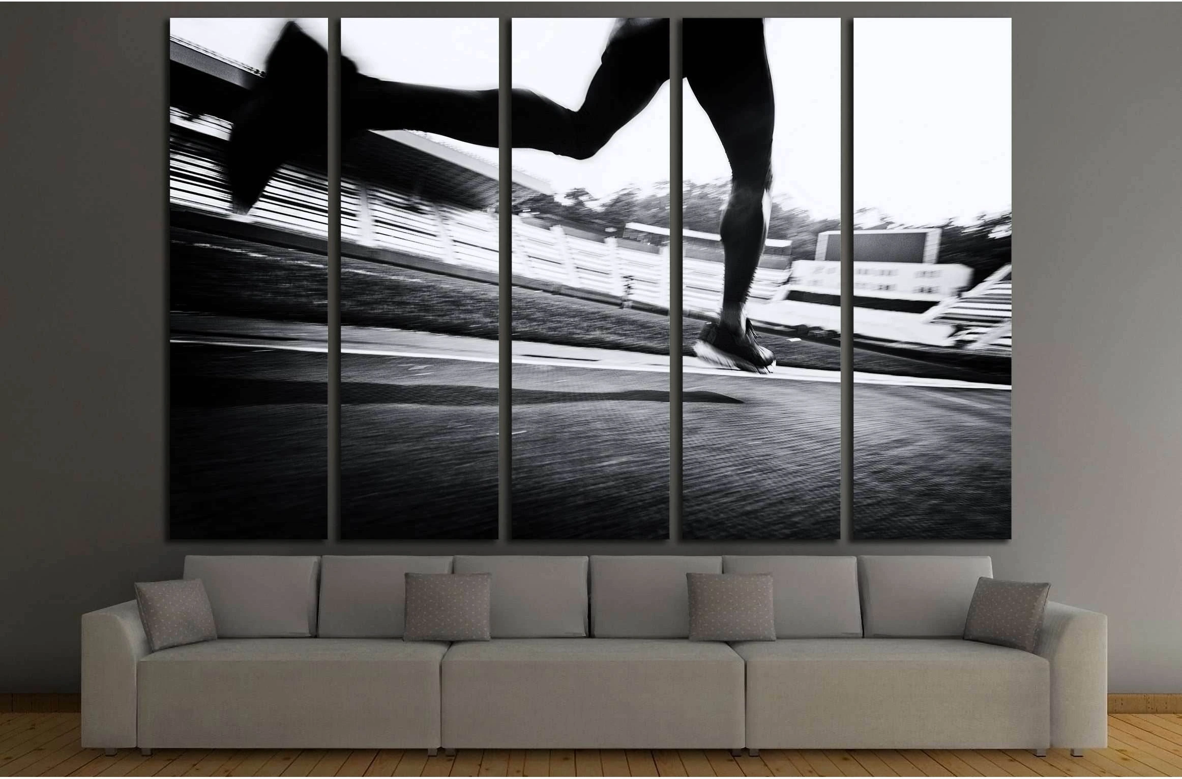 running on the track №3282 Ready to Hang Canvas Print - Zellart Canvas Prints ALL_Products, s-3282