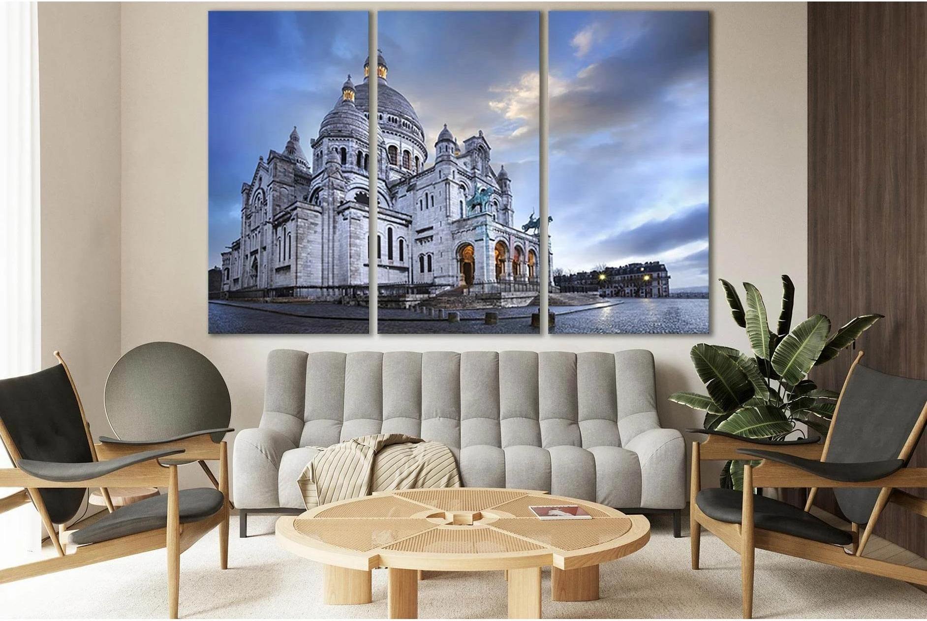 Sacred Heart Basilica Of Montmarte №SL1368 Ready to Hang Canvas Print - Zellart Canvas Prints 0new, ALL_Products, Architecture