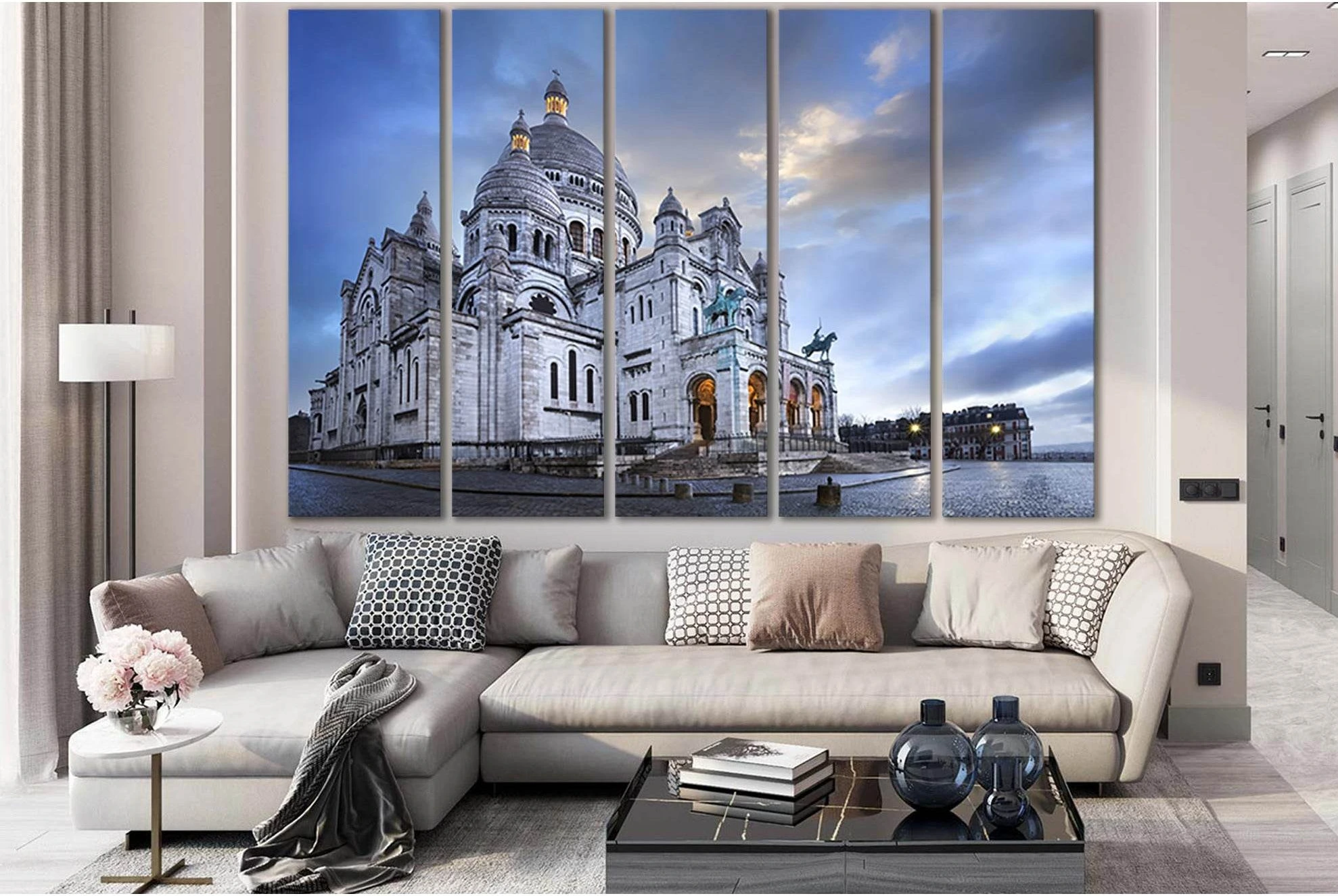 Sacred Heart Basilica Of Montmarte №SL1368 Ready to Hang Canvas Print - Zellart Canvas Prints 0new, ALL_Products, Architecture