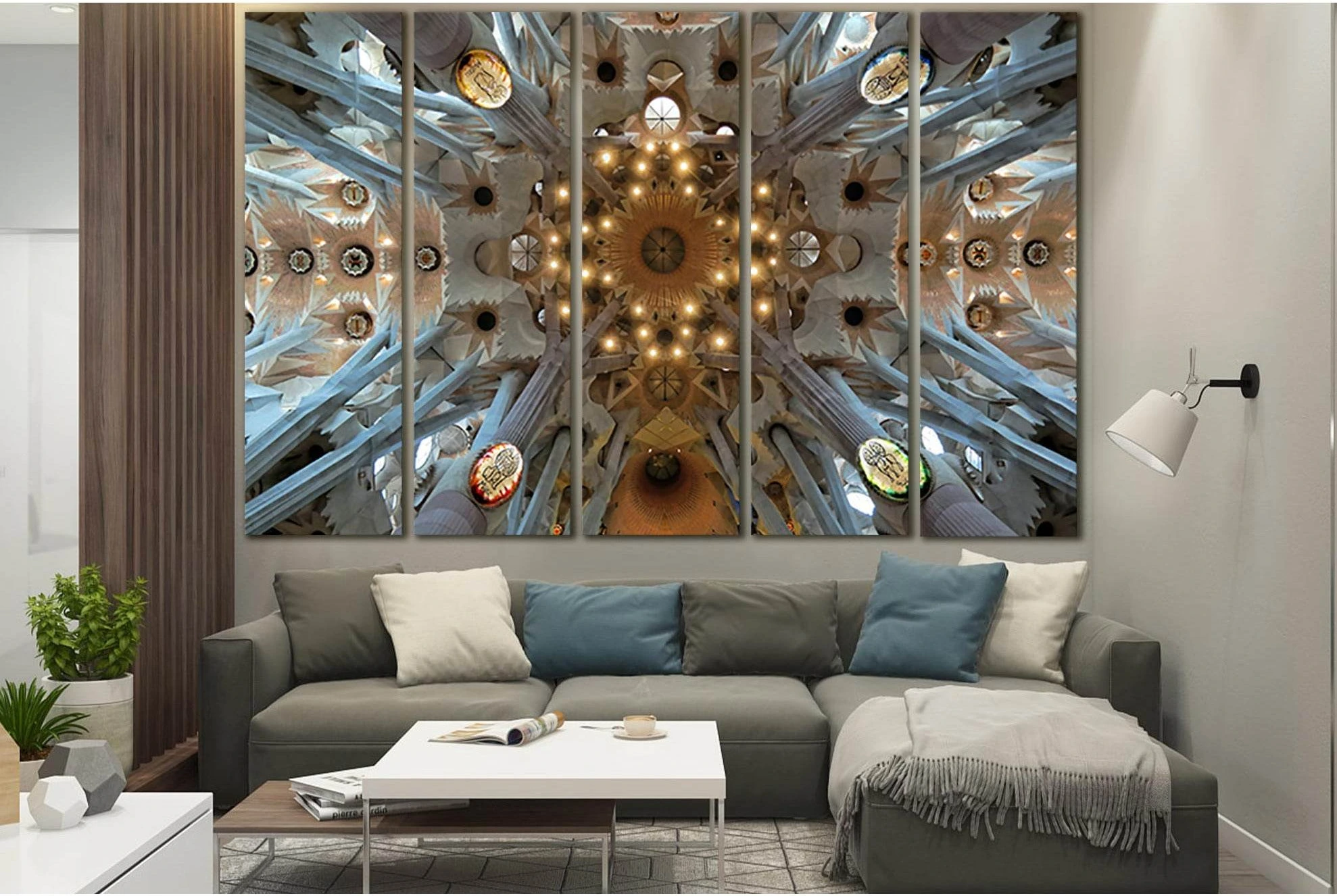 Sagrada Familia Cathedral Architecture №SL1378 Ready to Hang Canvas Print - Zellart Canvas Prints 0new, ALL_Products, Architecture
