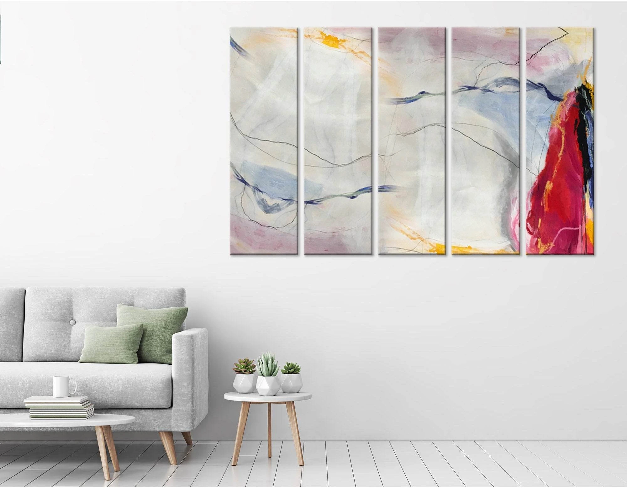 Sail And Seagulls Abstract №04399 Ready to Hang Canvas Print - Zellart Canvas Prints ALL_Products