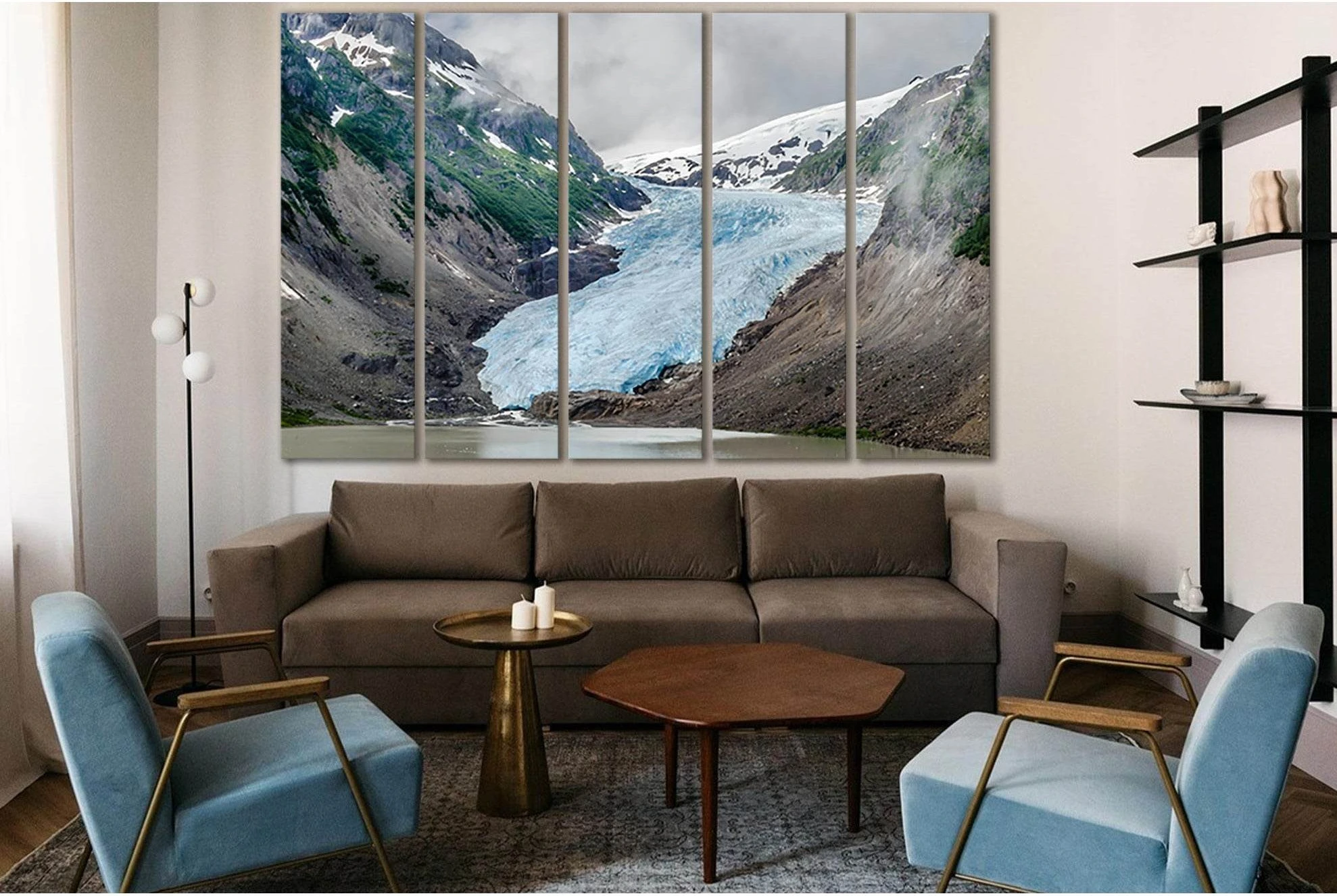 Salmon Glacier Near Hyder Alaska №SL1358 Ready to Hang Canvas Print - Zellart Canvas Prints 0new, ALL_Products, Glacials