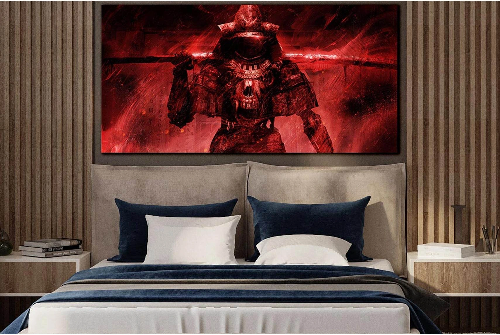 Samurai With Katana Sword №SL1248 Ready to Hang Canvas Print - Zellart Canvas Prints 0new, ALL_Products, Fantasy And Sci Fi Wall Art