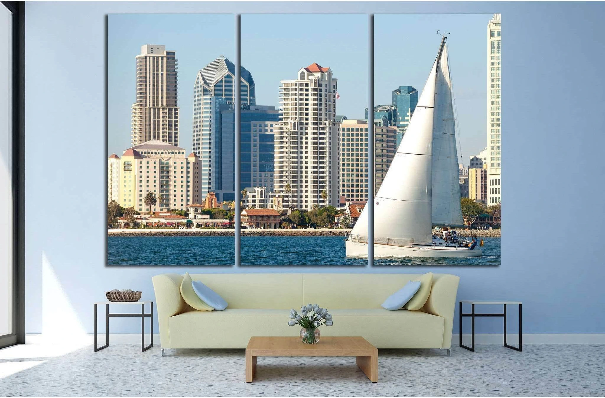 San Diego, California №783 Ready to Hang Canvas Print - Zellart Canvas Prints ALL_Products, s-783