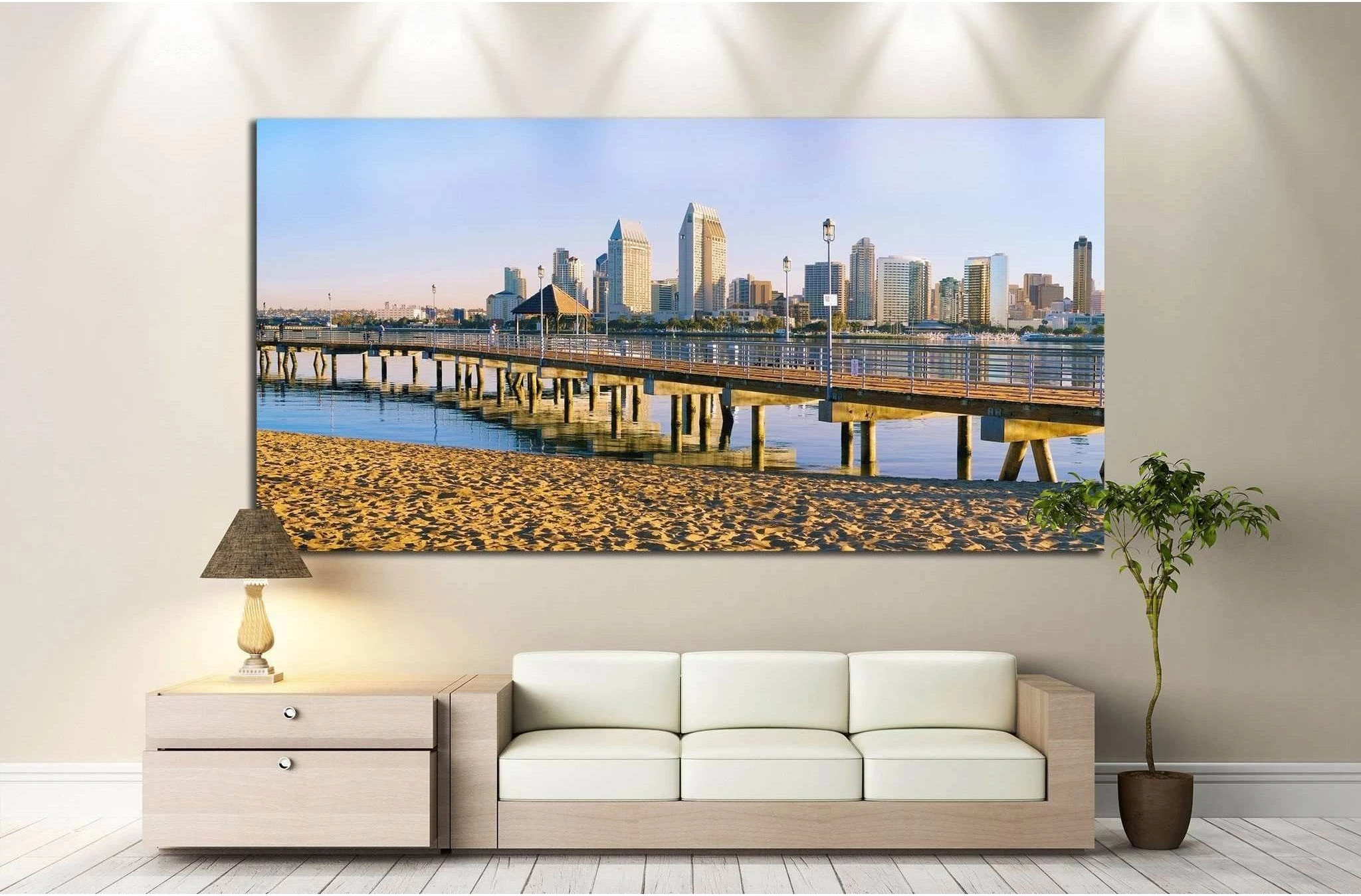 San Diego, California №788 Ready to Hang Canvas Print - Zellart Canvas Prints ALL_Products, s-788