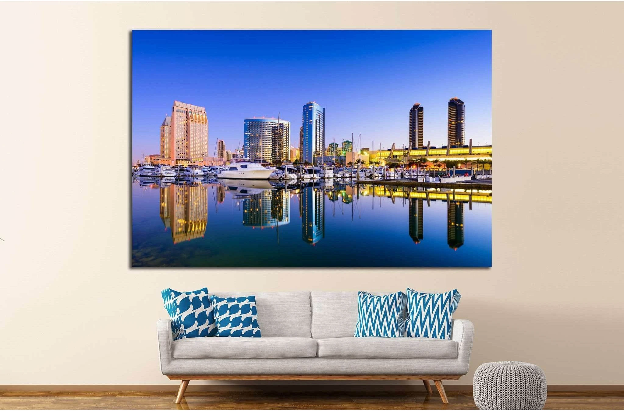 San Diego, California, USA, Embarcadero Marina №1217 Ready to Hang Canvas Print - Zellart Canvas Prints ALL_Products, s-1217