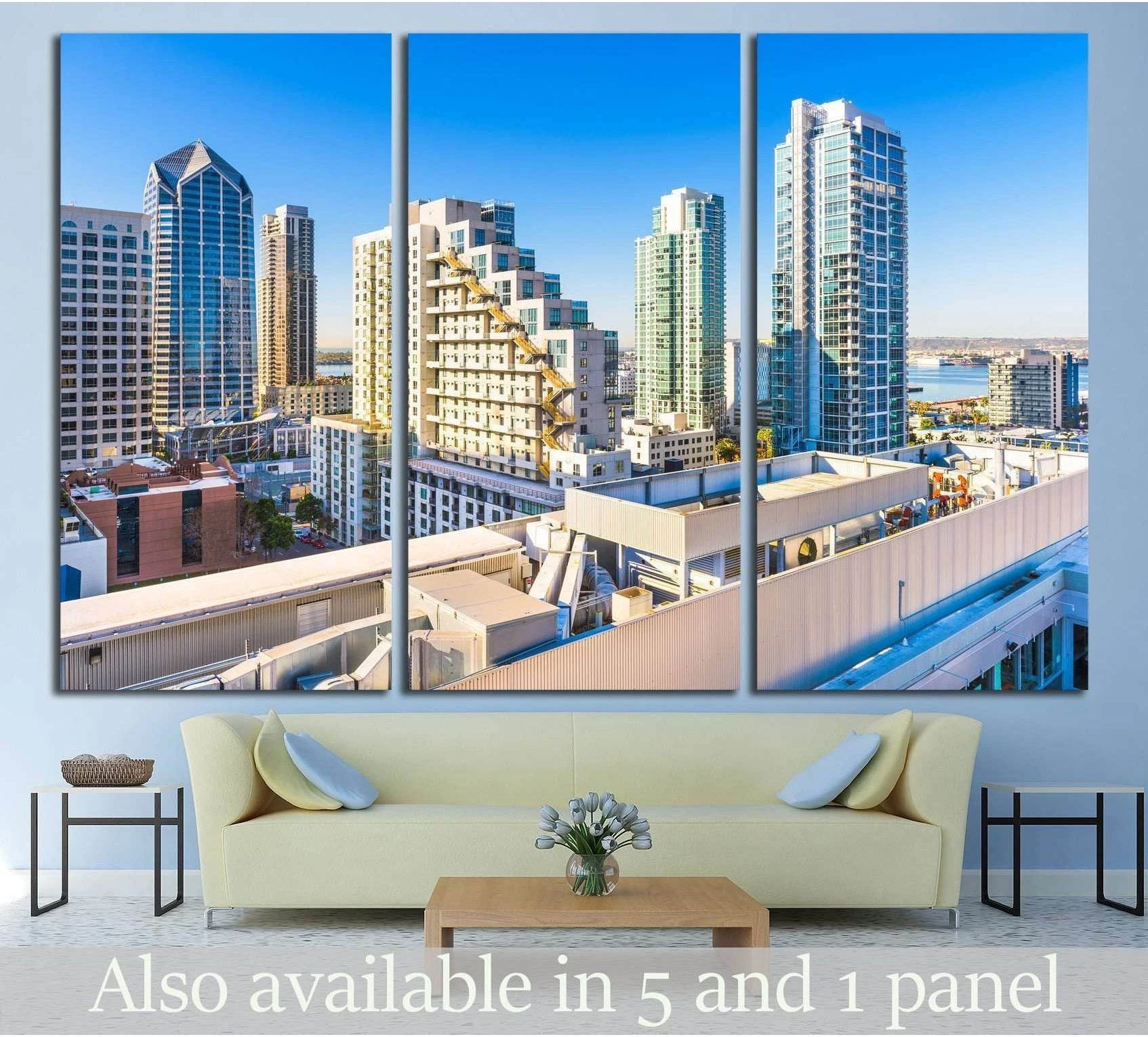 San Diego Cityscape №806 Ready to Hang Canvas Print - Zellart Canvas Prints ALL_Products, s-806