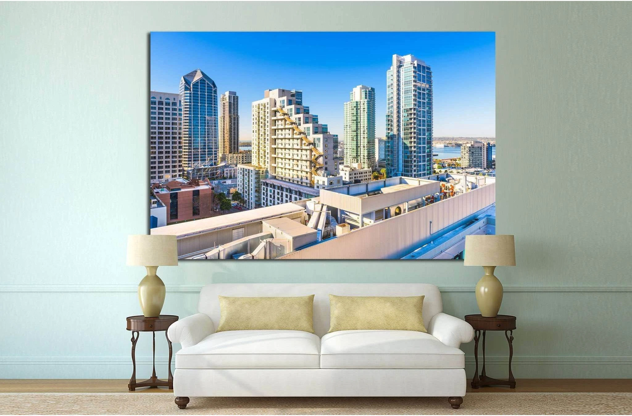 San Diego Cityscape №806 Ready to Hang Canvas Print - Zellart Canvas Prints ALL_Products, s-806