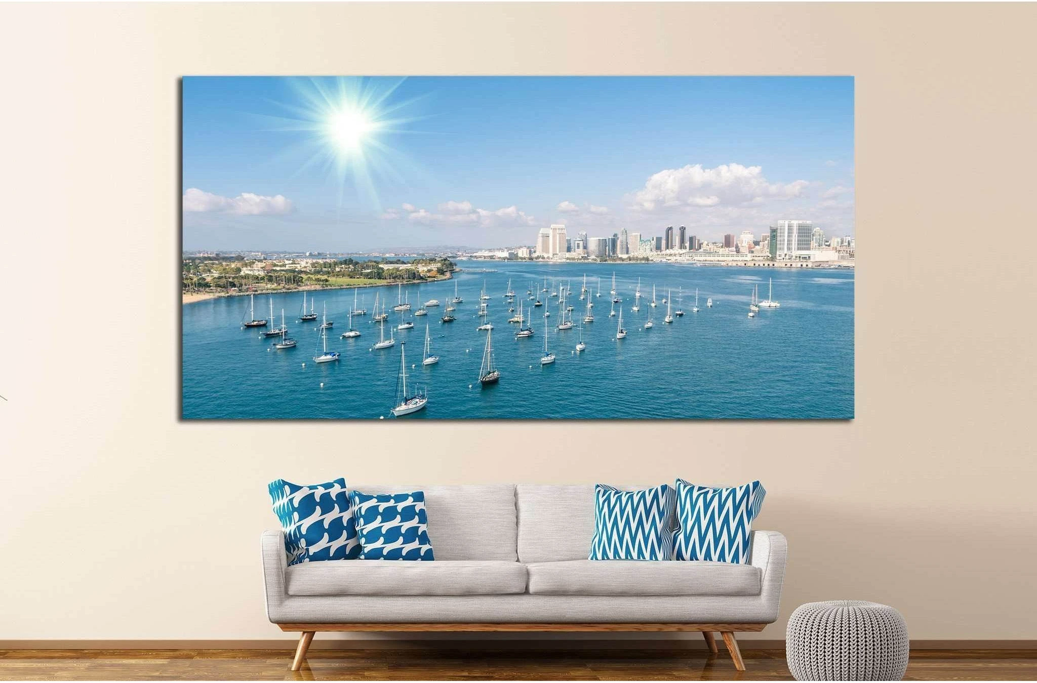San Diego skyline №1013 Ready to Hang Canvas Print - Zellart Canvas Prints ALL_Products, s-1013