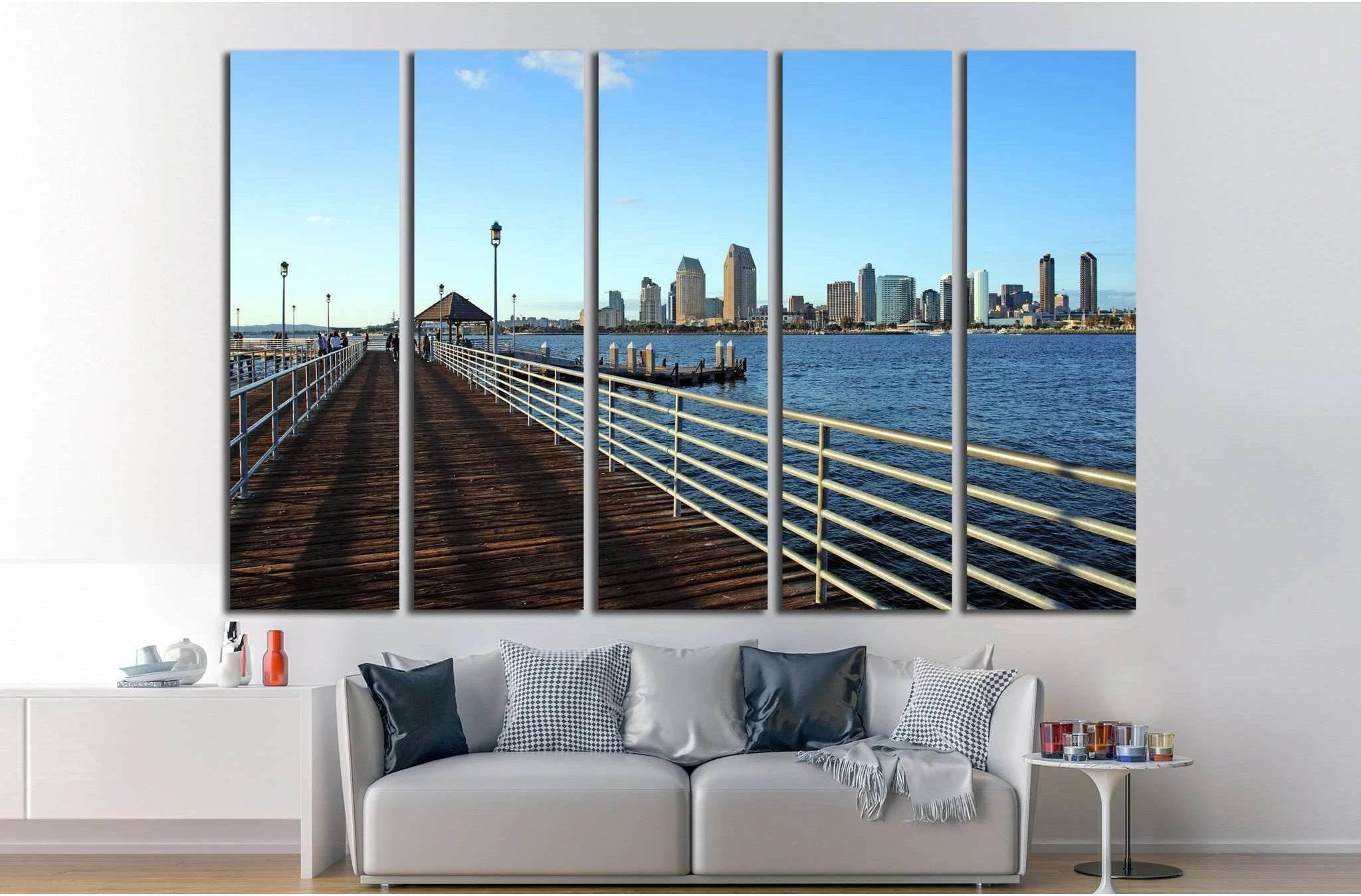 San Diego waterfront №758 Ready to Hang Canvas Print - Zellart Canvas Prints ALL_Products, s-758