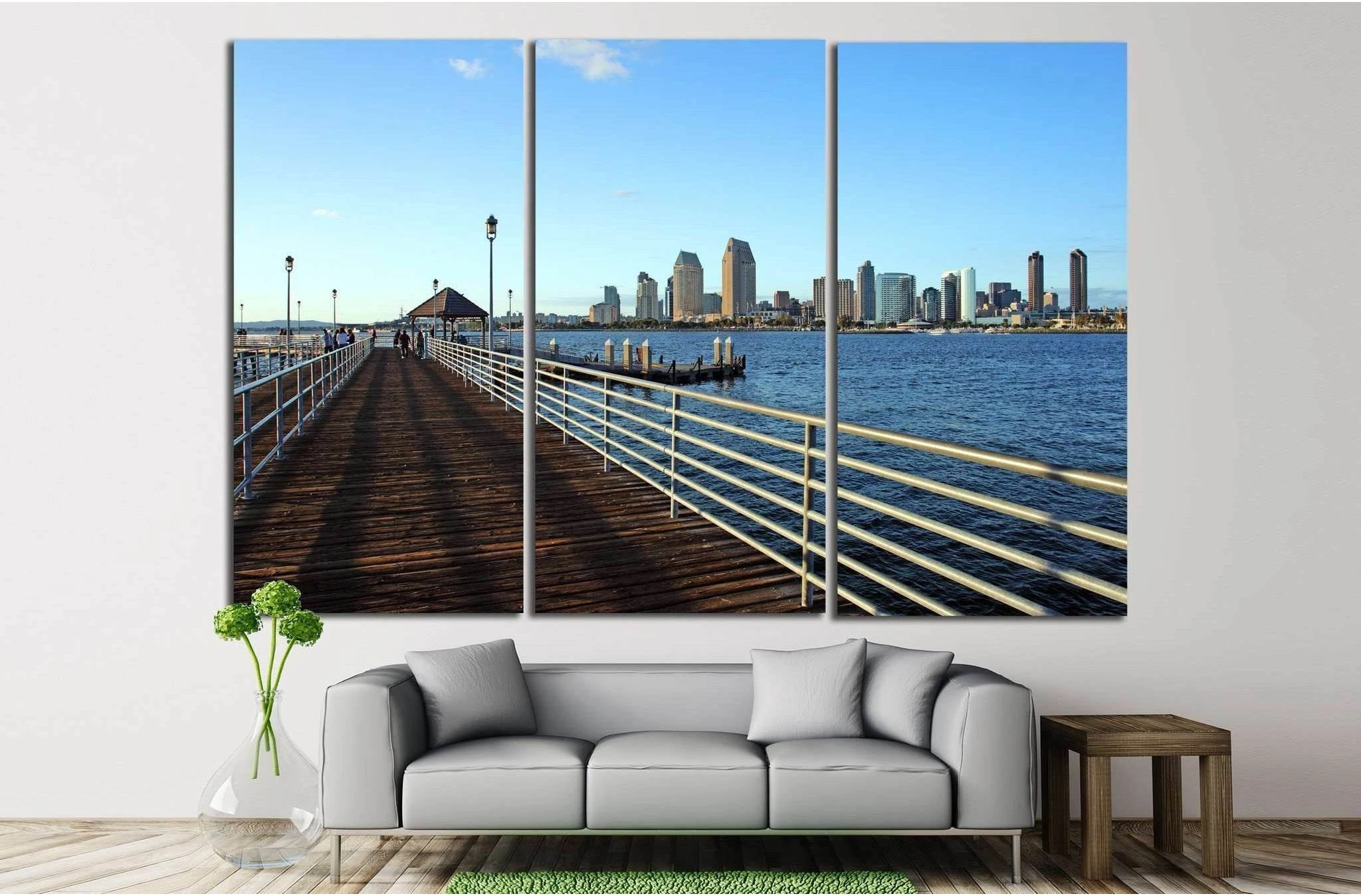 San Diego waterfront №758 Ready to Hang Canvas Print - Zellart Canvas Prints ALL_Products, s-758