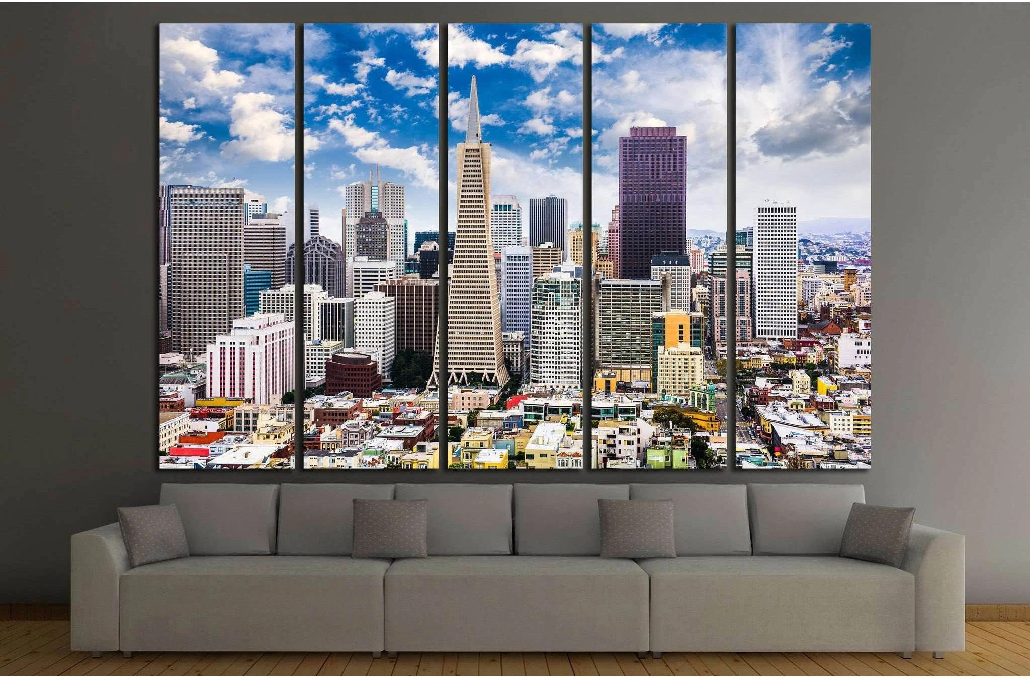 San Francisco, California, USA Skyline №1231 Ready to Hang Canvas Print - Zellart Canvas Prints ALL_Products, s-1231