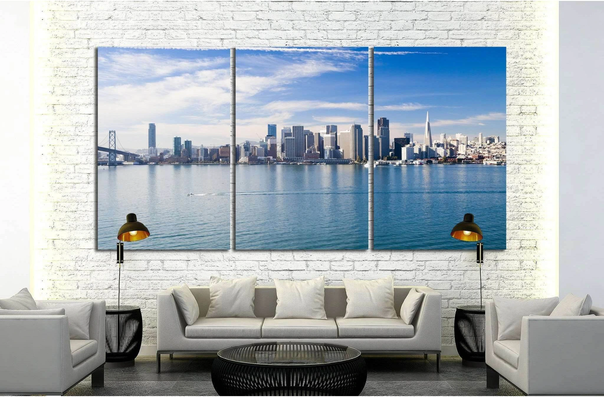 San Francisco City Downtown, California №1209 Ready to Hang Canvas Print - Zellart Canvas Prints ALL_Products, s-1209