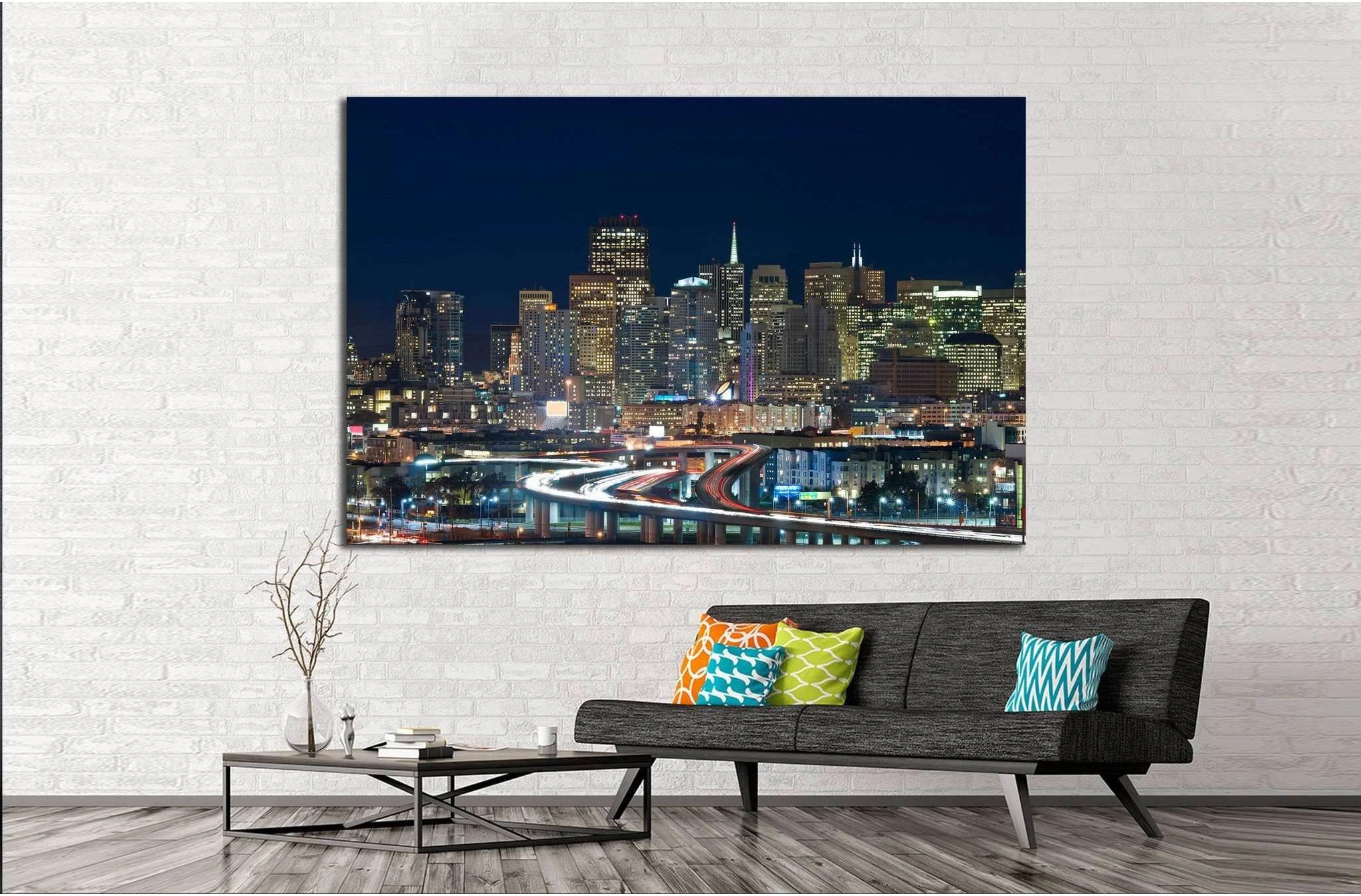 San Francisco skyline №1037 Ready to Hang Canvas Print - Zellart Canvas Prints ALL_Products, s-1037