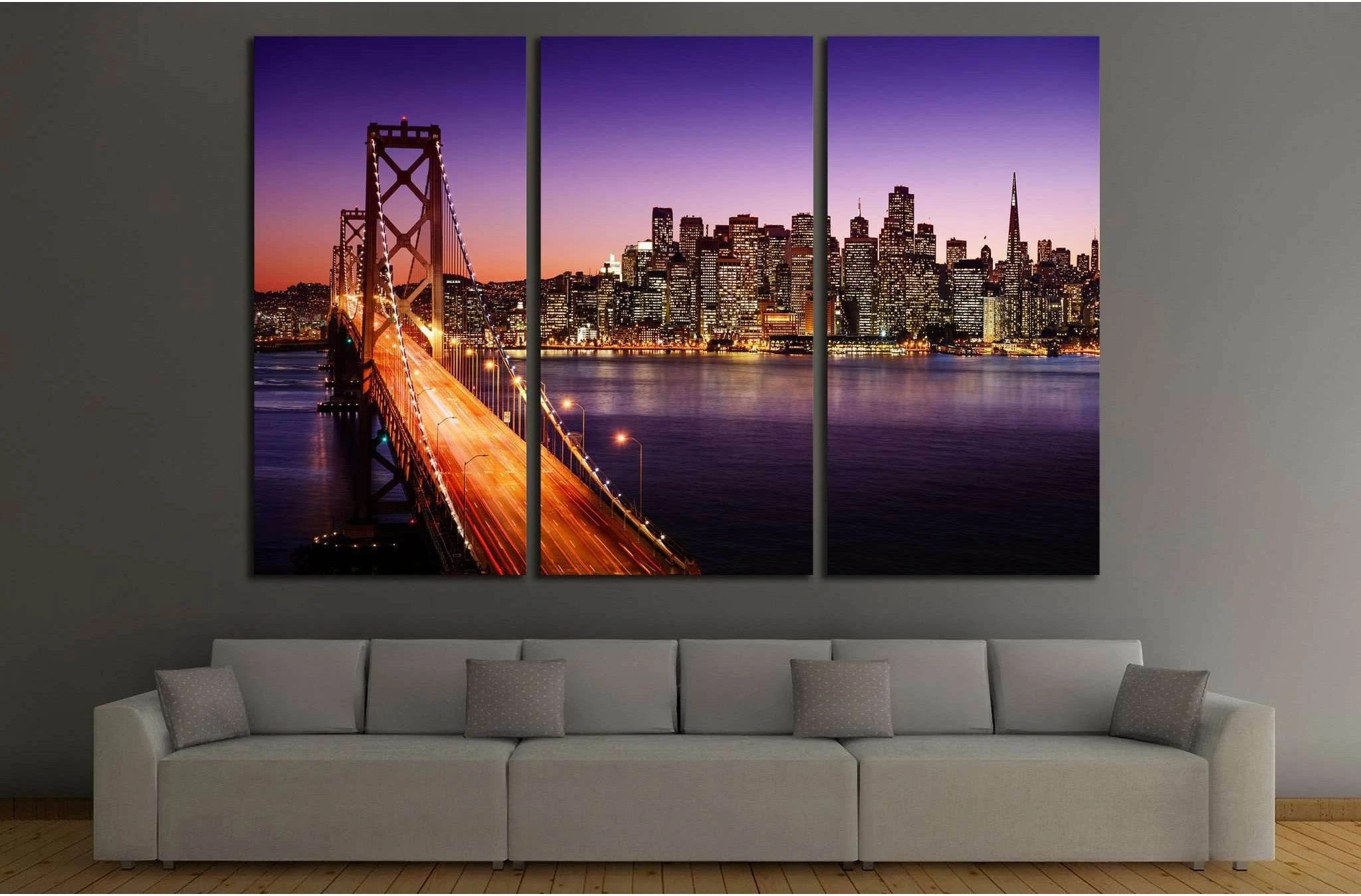 San Francisco skyline №578 Ready to Hang Canvas Print - Zellart Canvas Prints ALL_Products, s-578