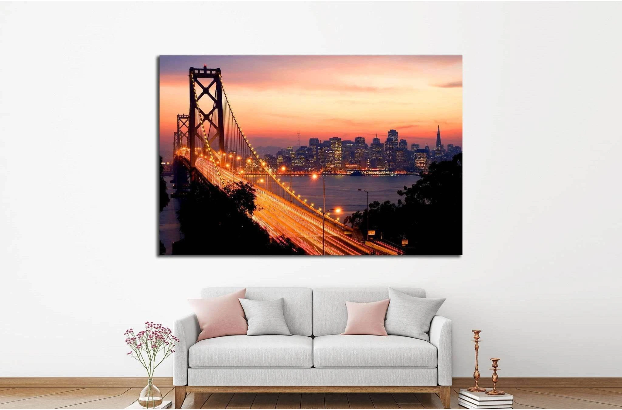 San Francisco Sunset №1034 Ready to Hang Canvas Print - Zellart Canvas Prints ALL_Products, s-1034
